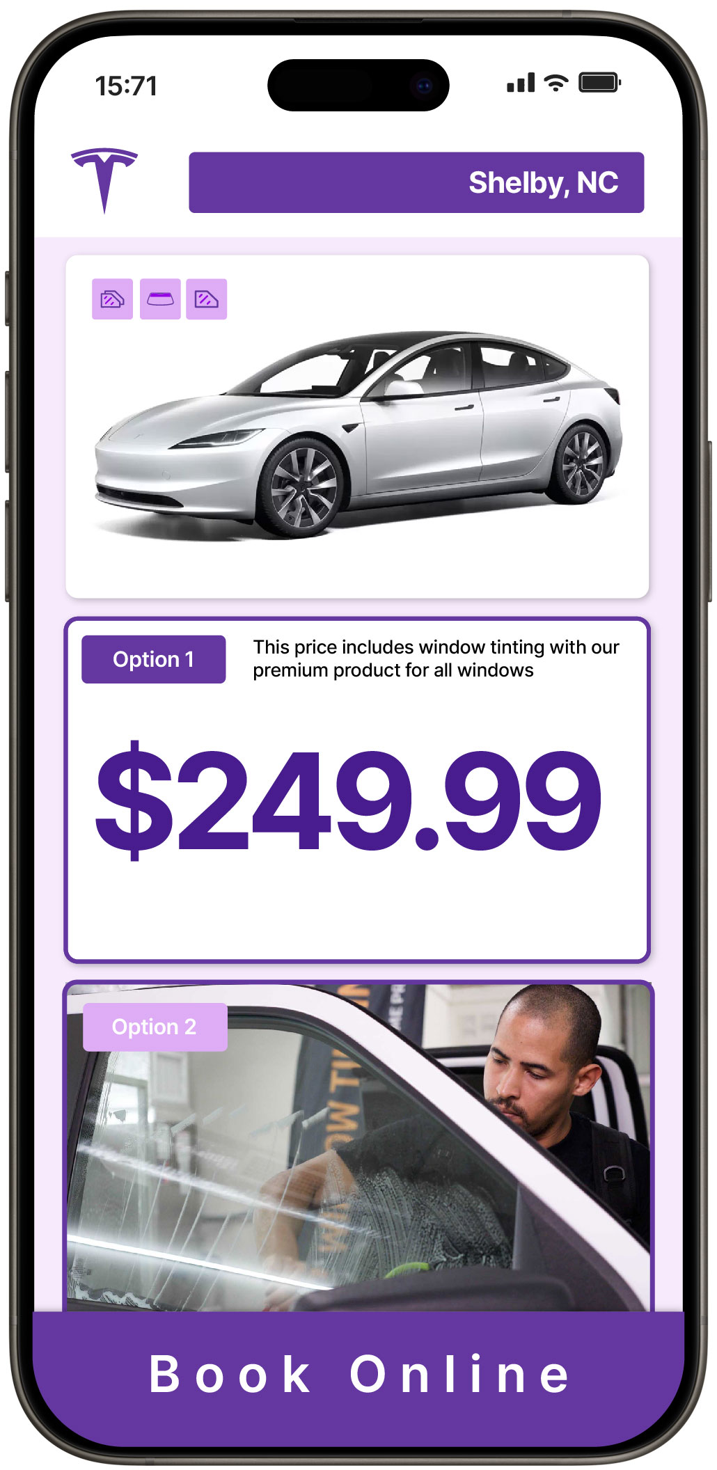 View Affordable Tesla Window Tinting Costs in Shelby, North Carolina