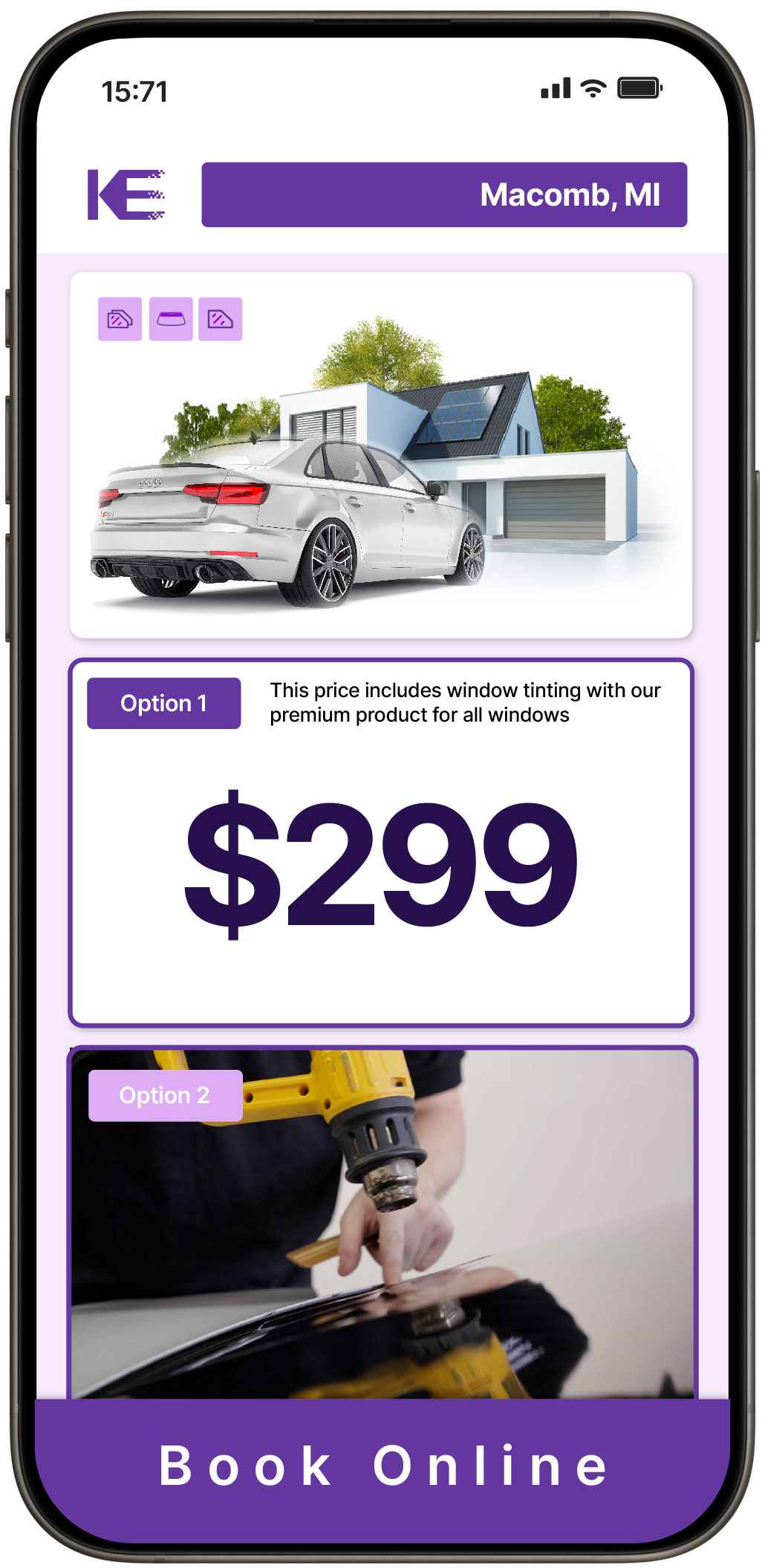View Reasonable Tesla Window Tinting Rates in Garden City, Michigan
