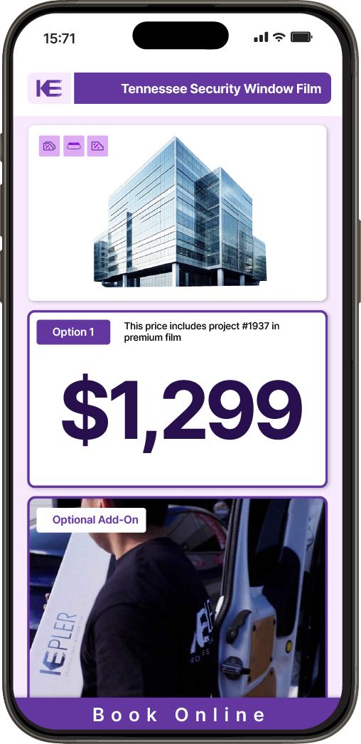 Get Security Window Film Pricing on Your Phone in Tennessee