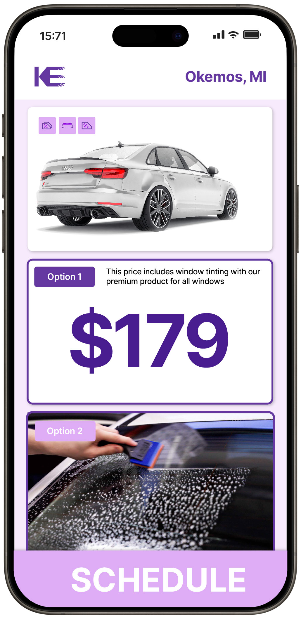 View Competitive Car Window Tinting Prices in Okemos, Michigan