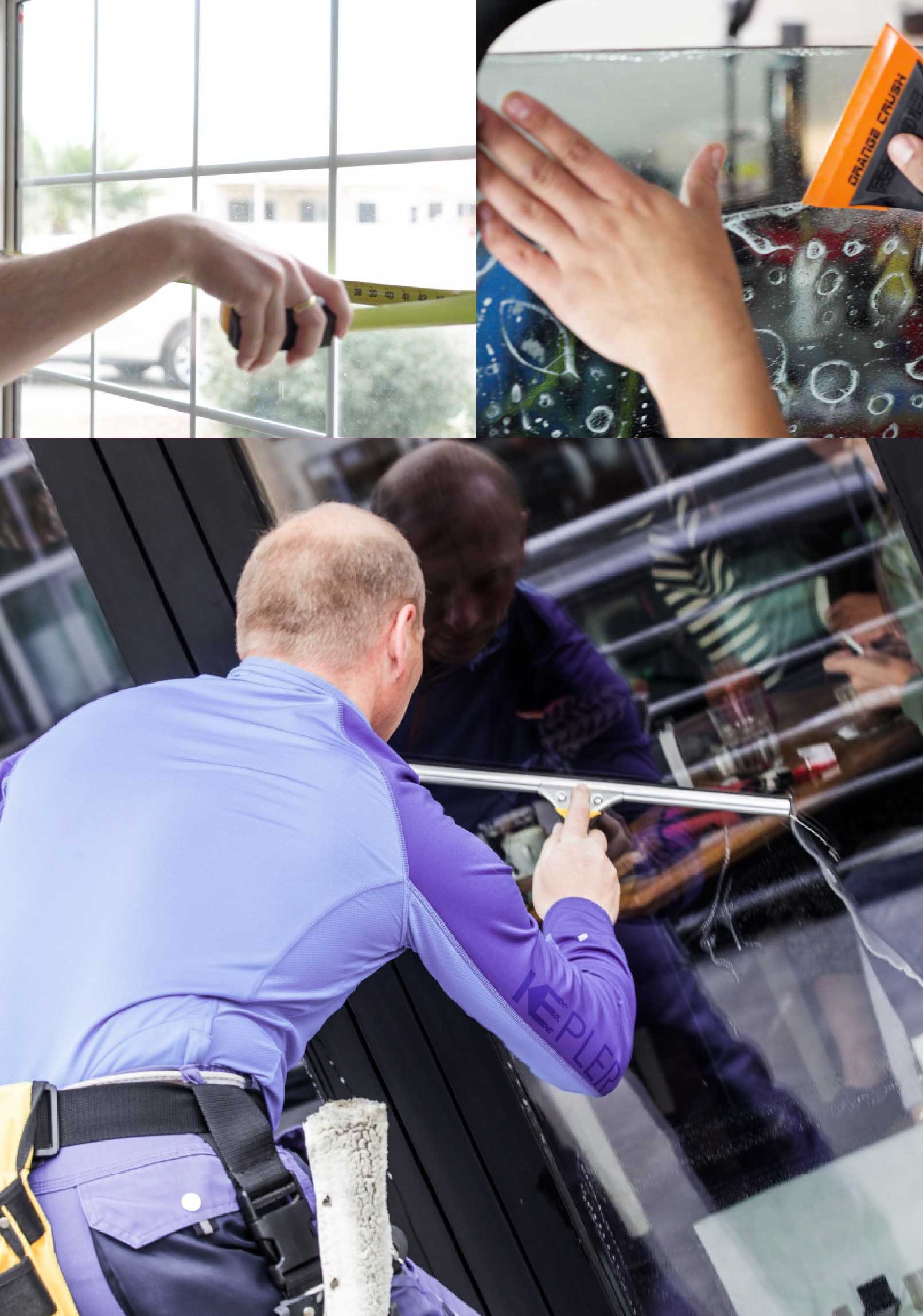 Kepler Expert Applying Anti-Graffiti Window Film to a Radcliff Shop Front