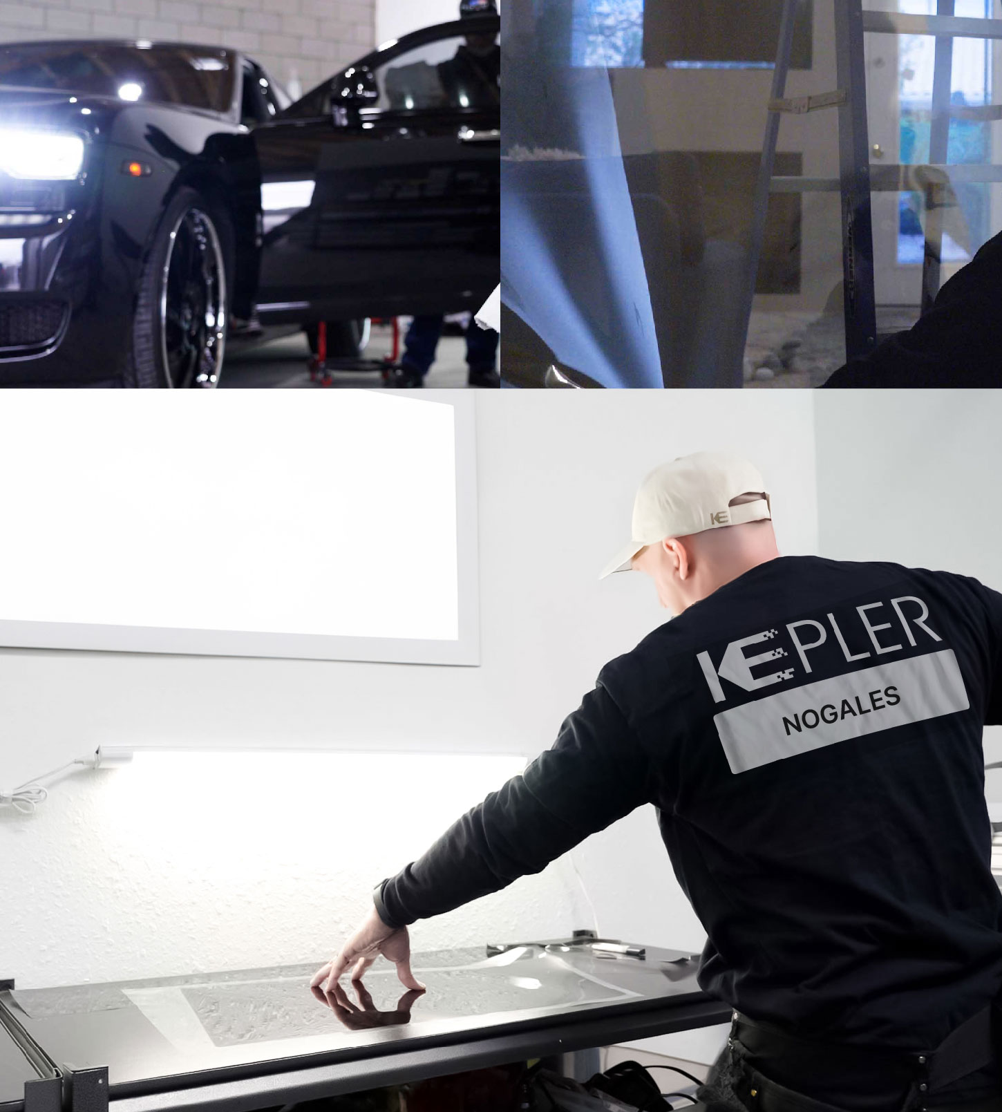 Window Tinting Specialist Cutting Film in Nogales, Arizona