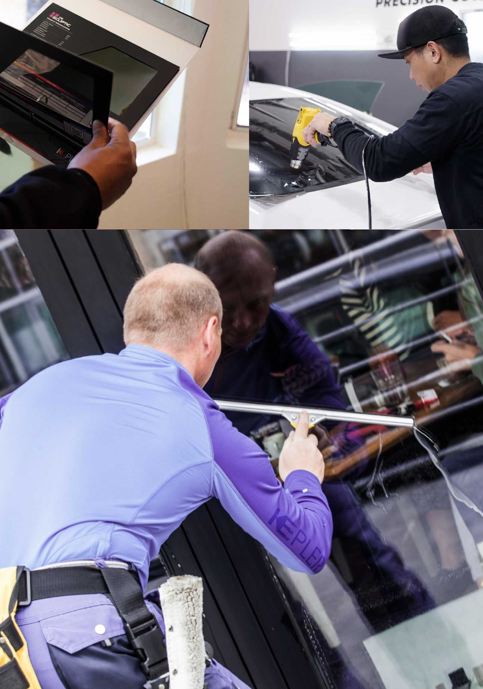 Kepler Professional Applying Anti-Graffiti Window Film to a Stafford Shop Front
