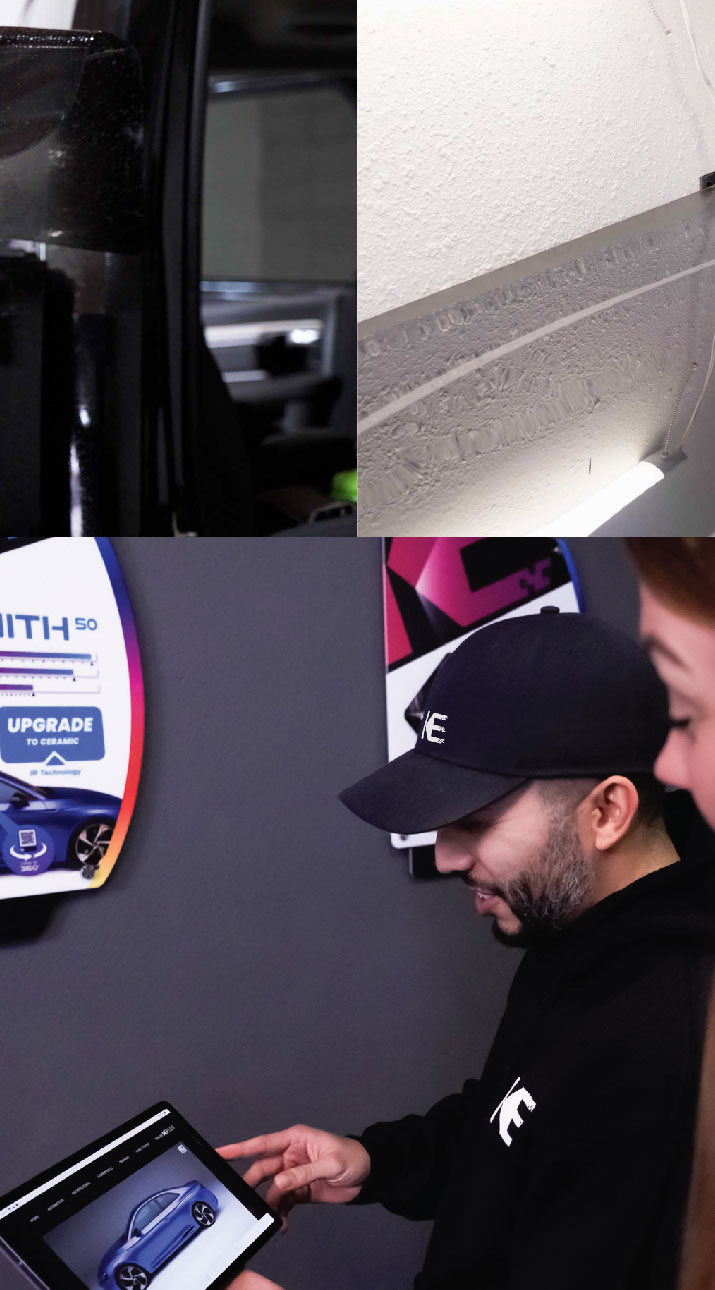 Kepler Dealer Showing Car Window Film Options to Customer in Woodland, California