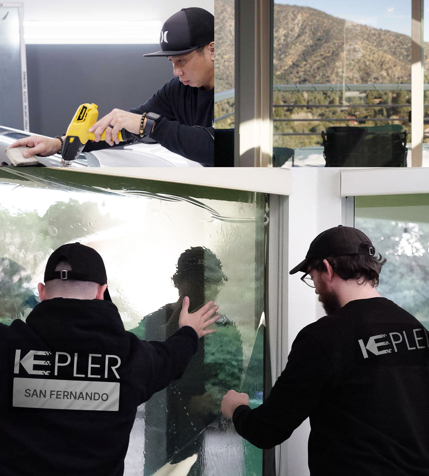 Kepler Technician Installing High-tech Window Tint to Home in San Fernando