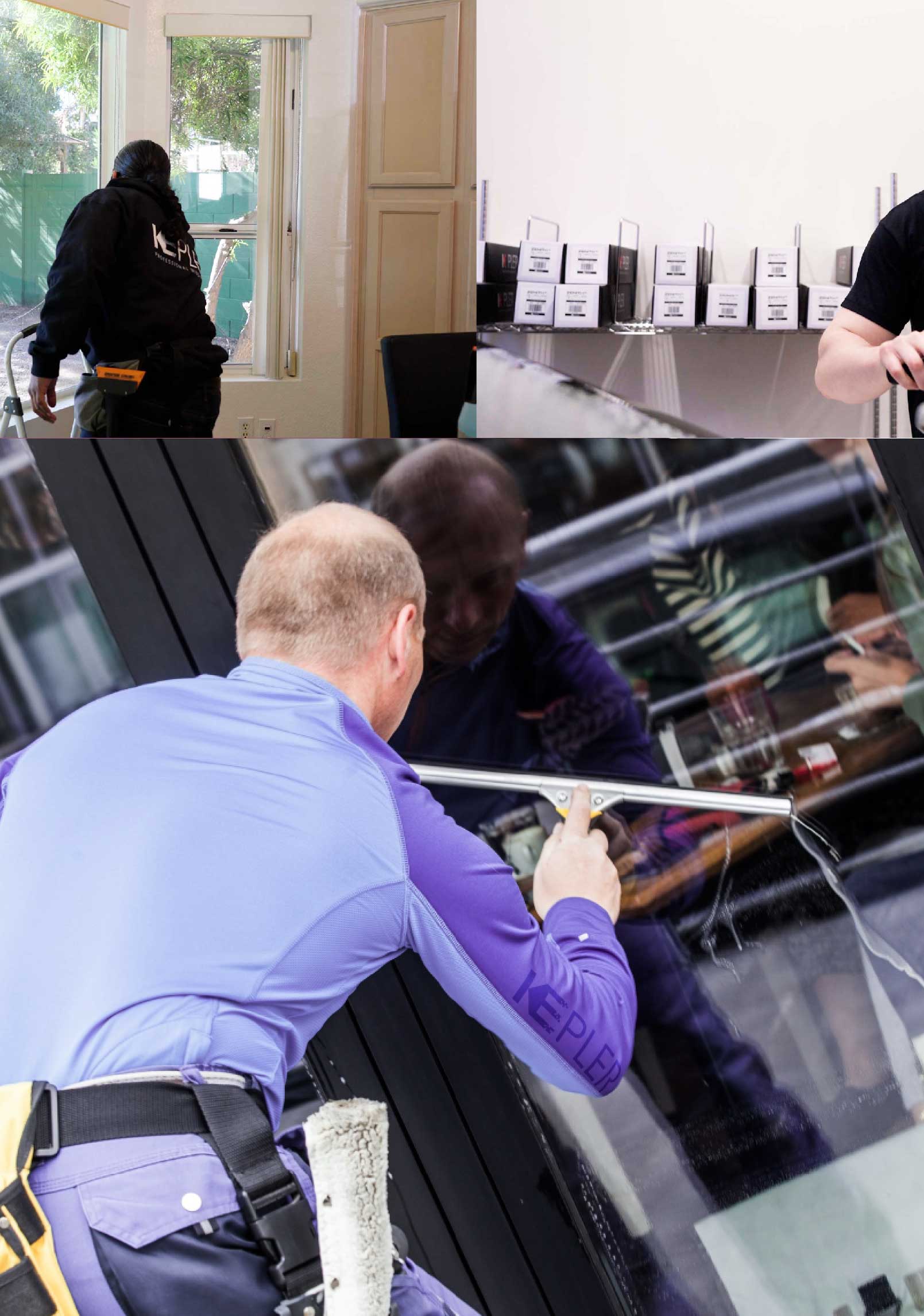 Kepler Professional Applying Anti-Graffiti Window Film to a Ormond Beach Shop Front