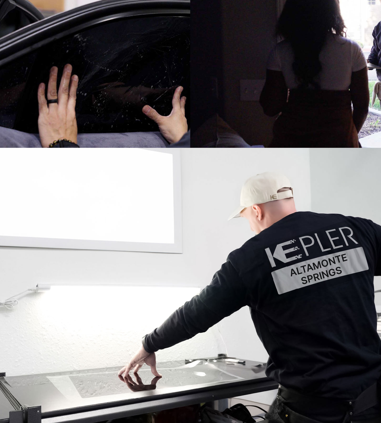 Window Tinting Specialist Cutting Film in Altamonte Springs, Florida