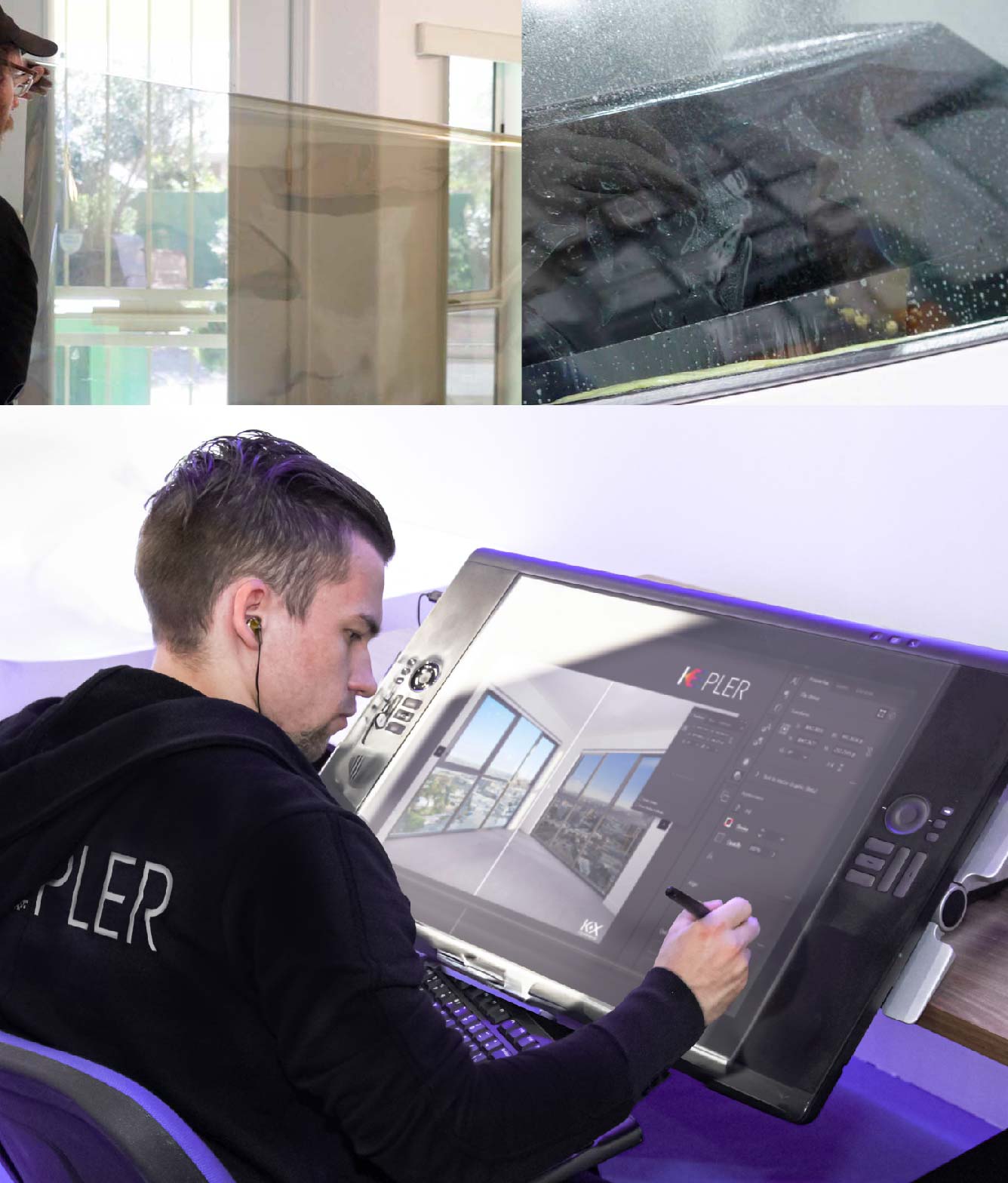 Kepler Specialist Performing Commercial Window Tinting in Midland Midland