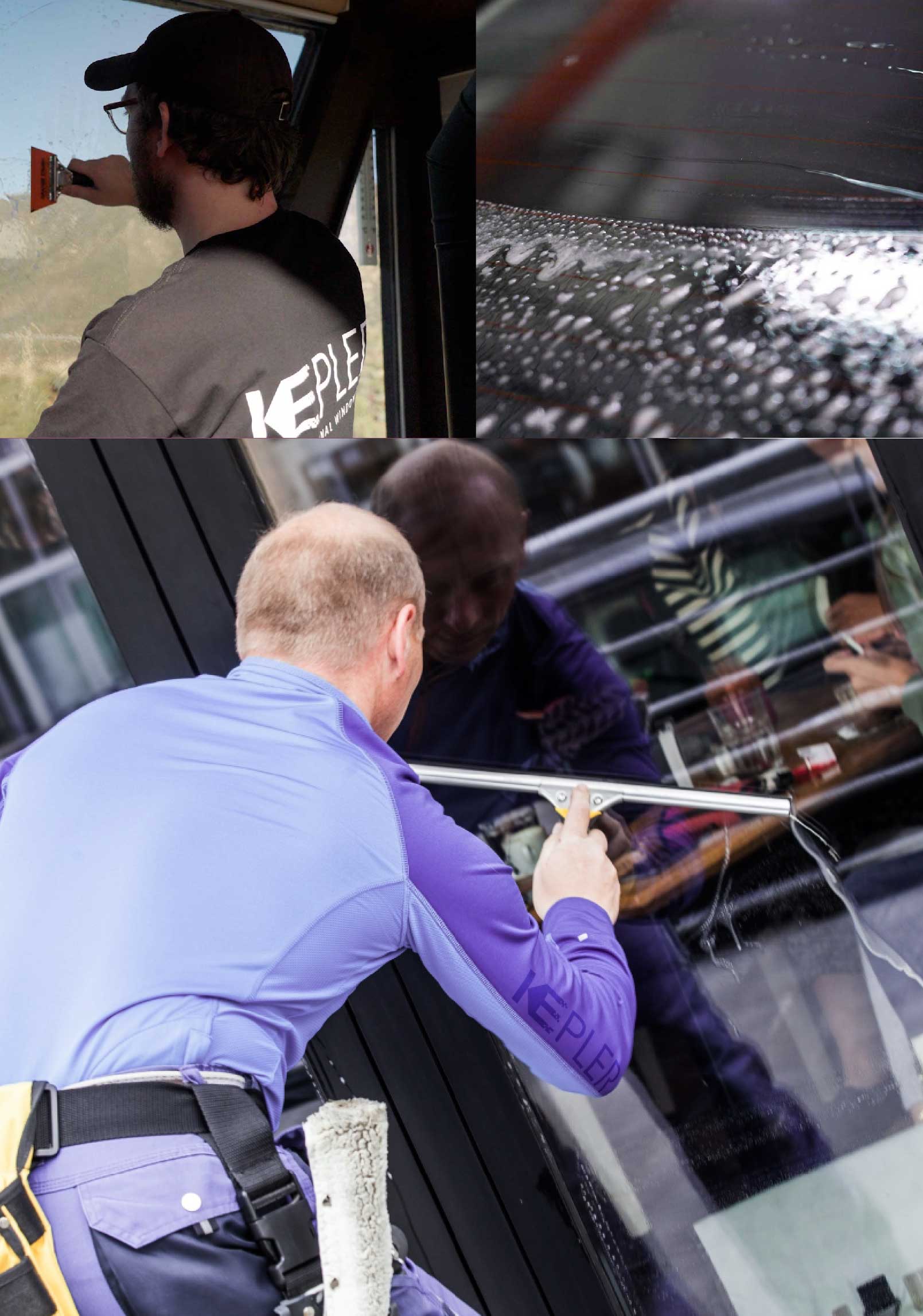 Kepler Skilled Applying Anti-Graffiti Window Film to a Pittsburg Shop Front