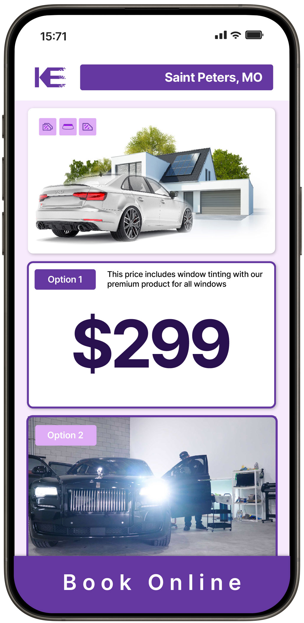 View Competitive Tesla Window Tinting Costs in Republic, Missouri