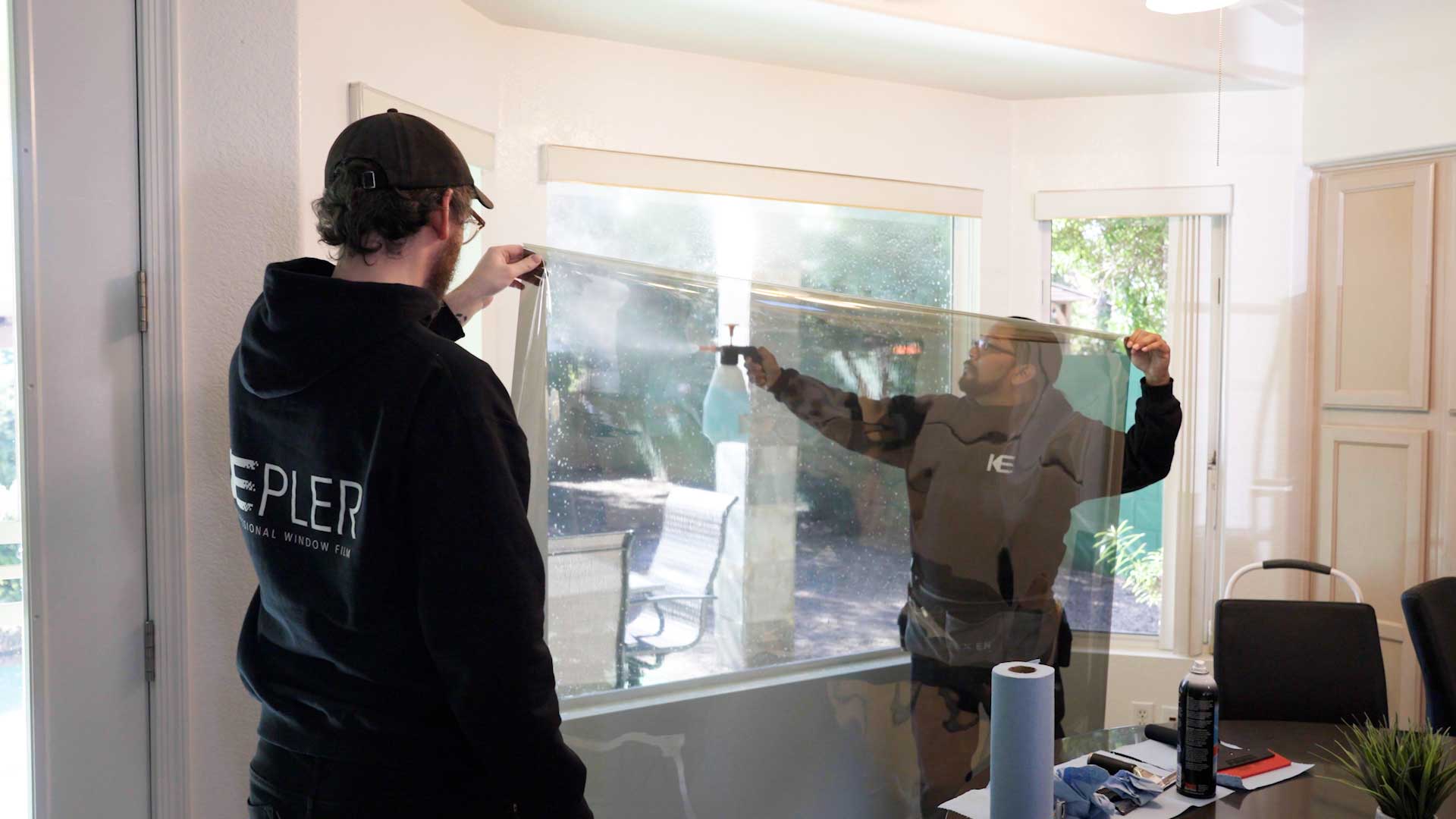 Preparing a Window for Anti-Graffiti Film Installation in Minnesota