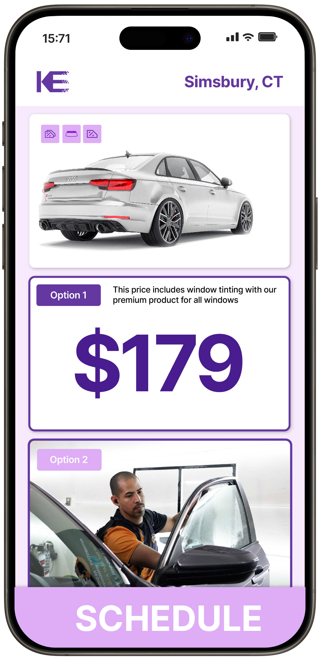 View Reasonable Car Window Tinting Prices in Simsbury, Connecticut