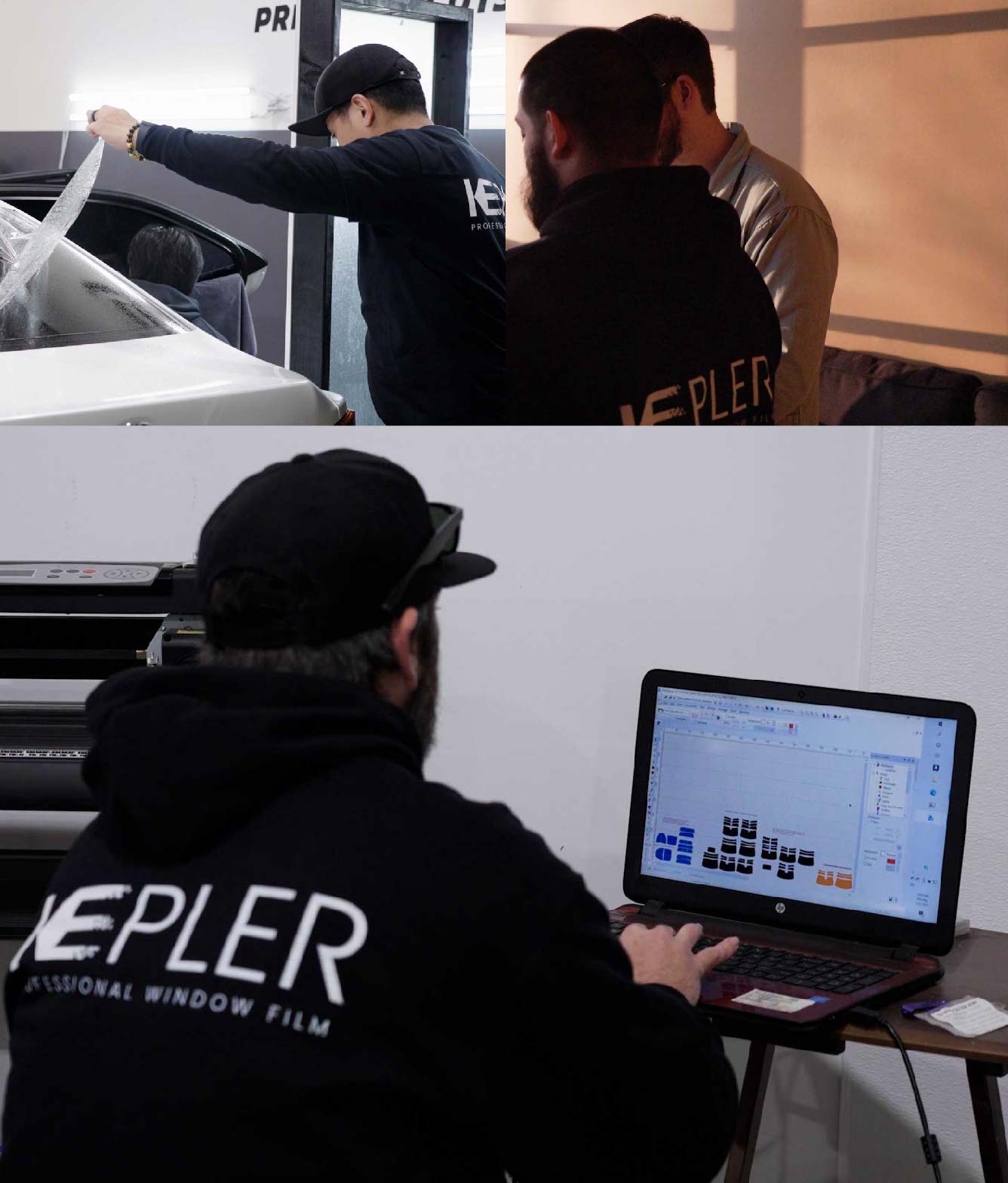 Ceramic Window Tinting Expert Cutting Film in Somerton, Arizona