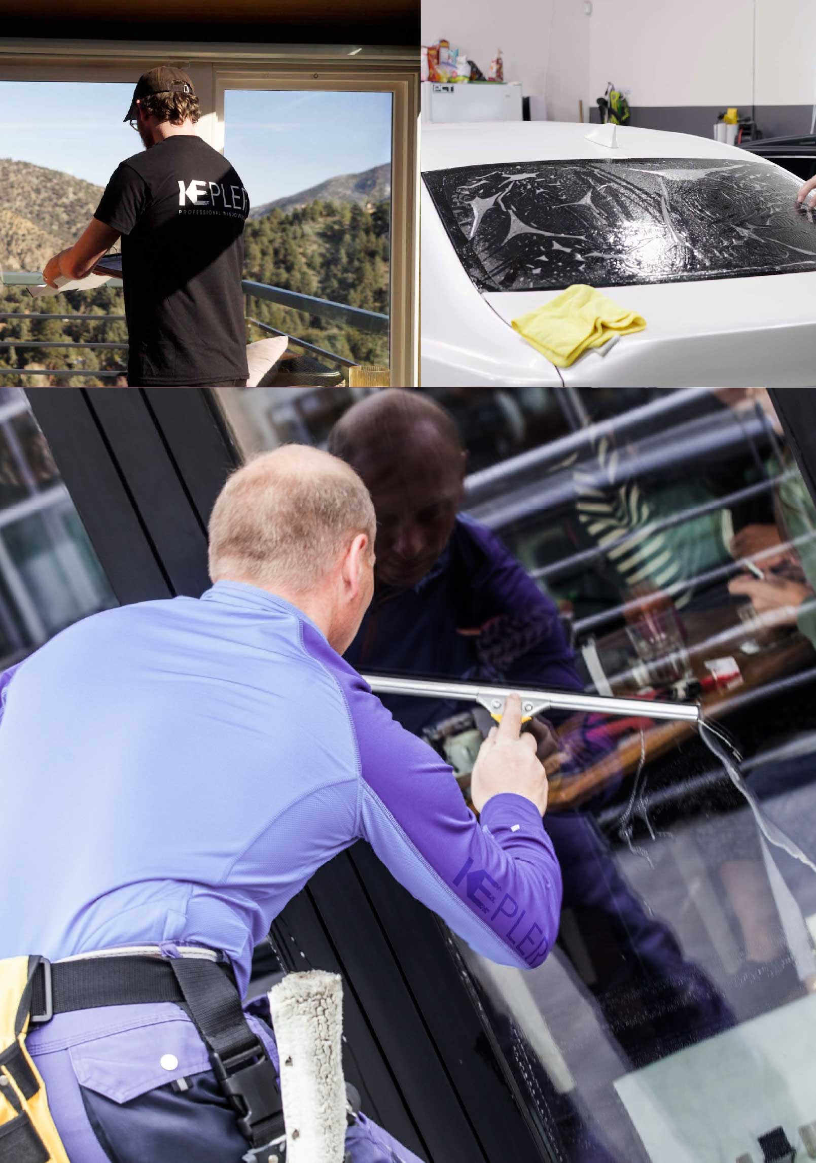 Kepler Expert Applying Anti-Graffiti Window Film to a Williamsport Shop Front