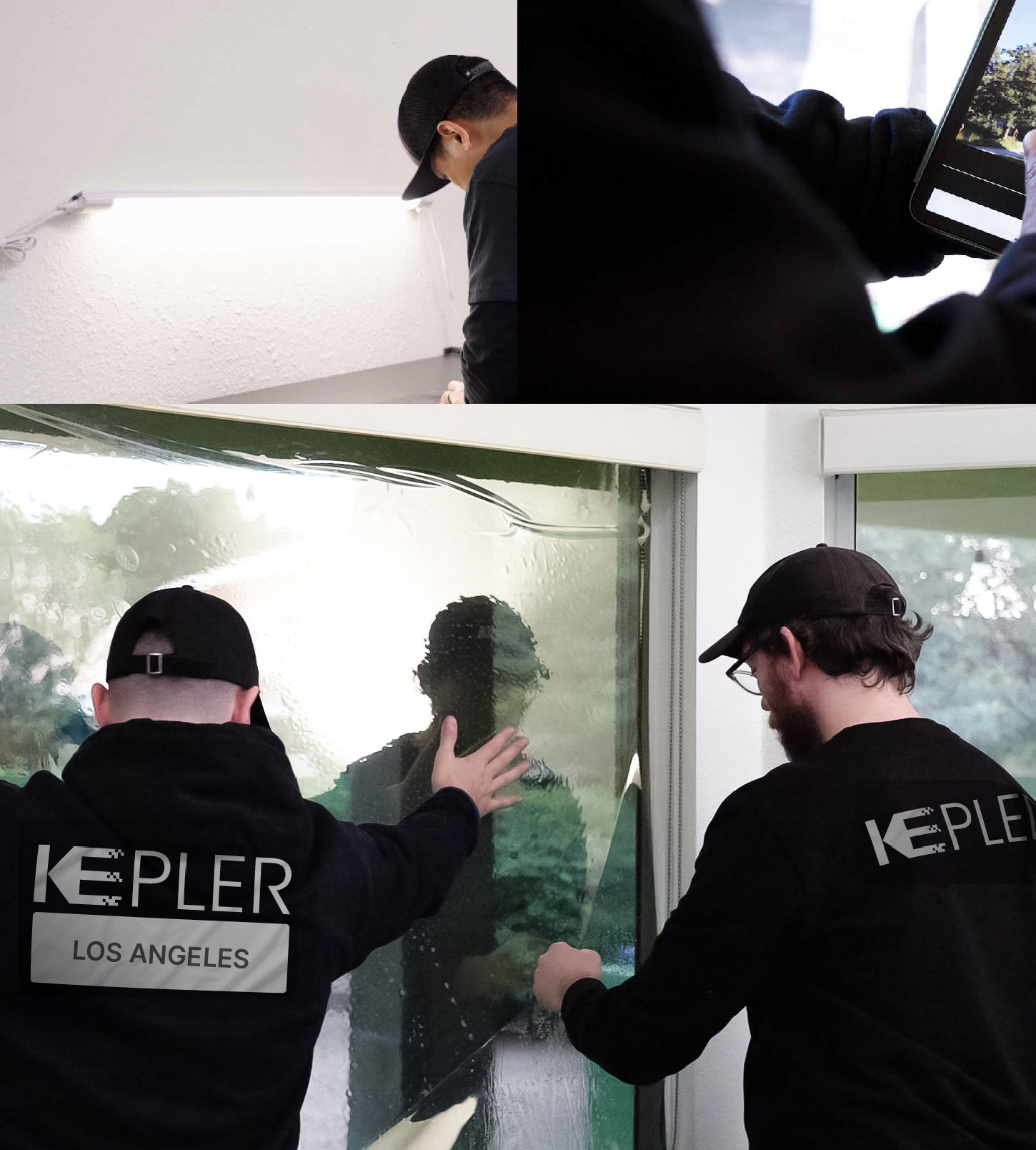 Kepler Technician Installing High-tech Window Tint to Home in Los Angeles