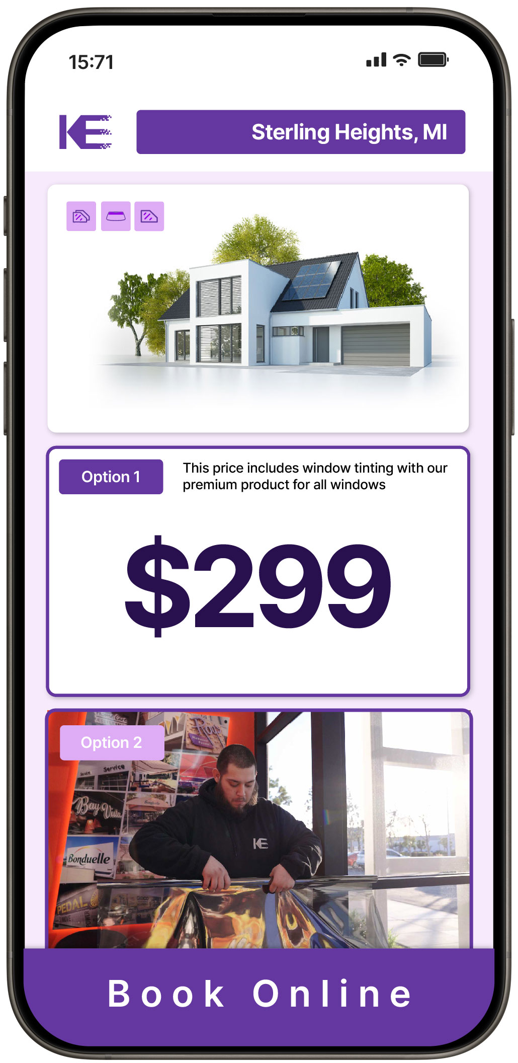View Competitive Home Window Tinting Prices in Sterling Heights, Michigan