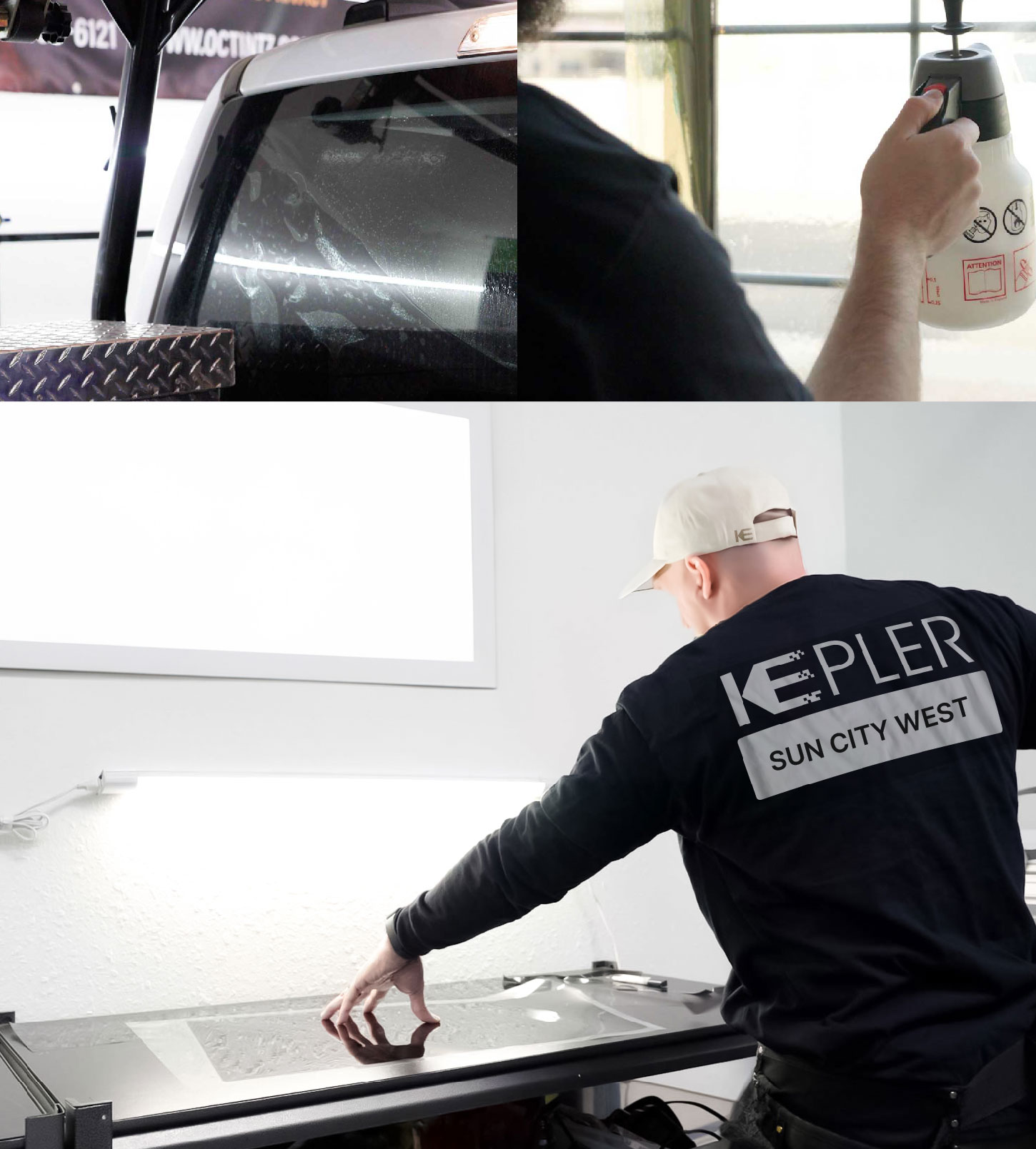 Window Tinting Specialist Cutting Film in Sun City West, Arizona