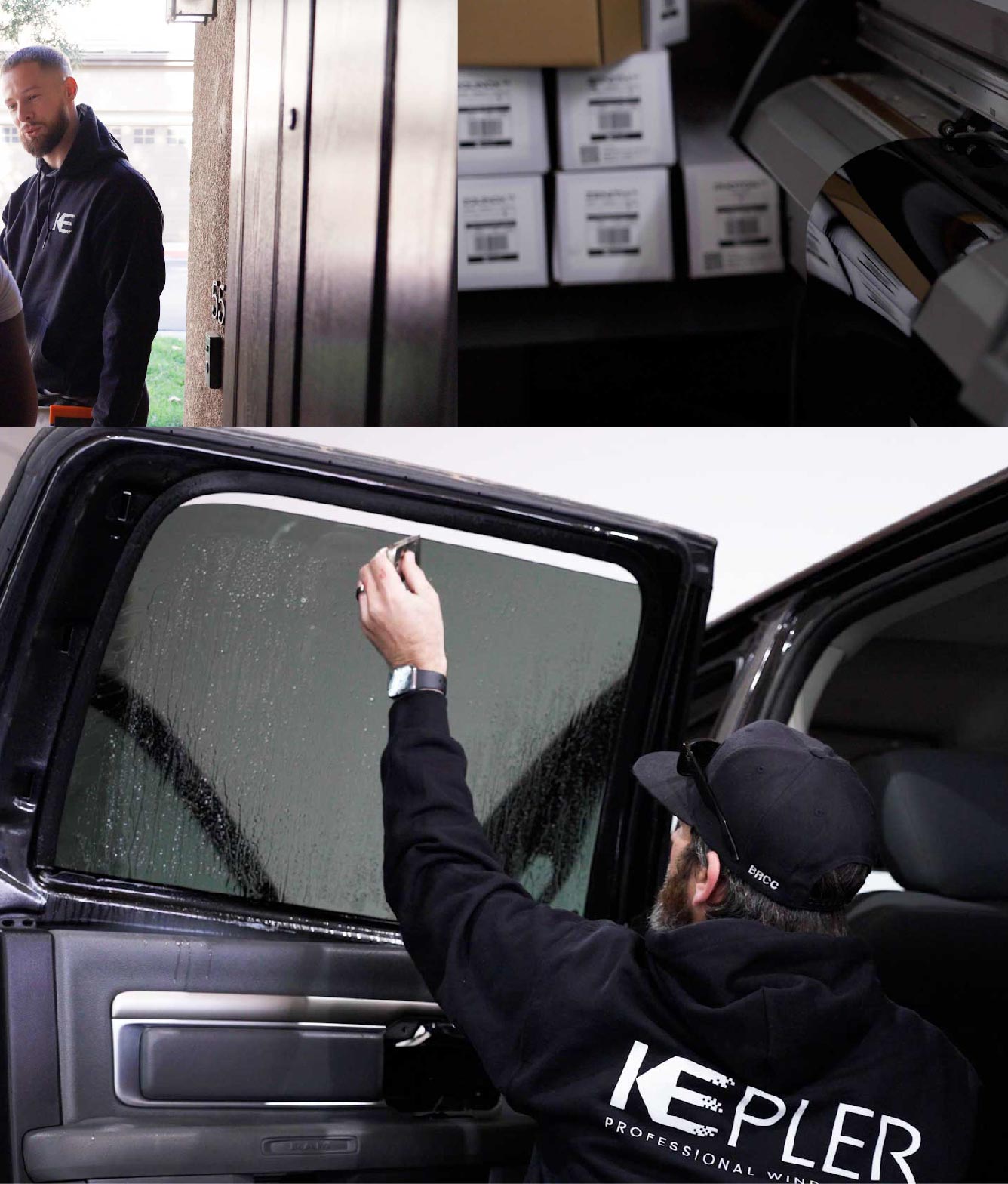 Kepler Window Tinting Specialists at Work in Falls Mills, Virginia