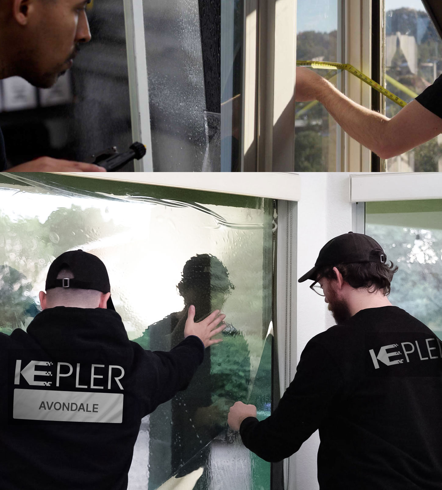 Kepler Technician Fitting High-tech Window Tint to Home in Avondale