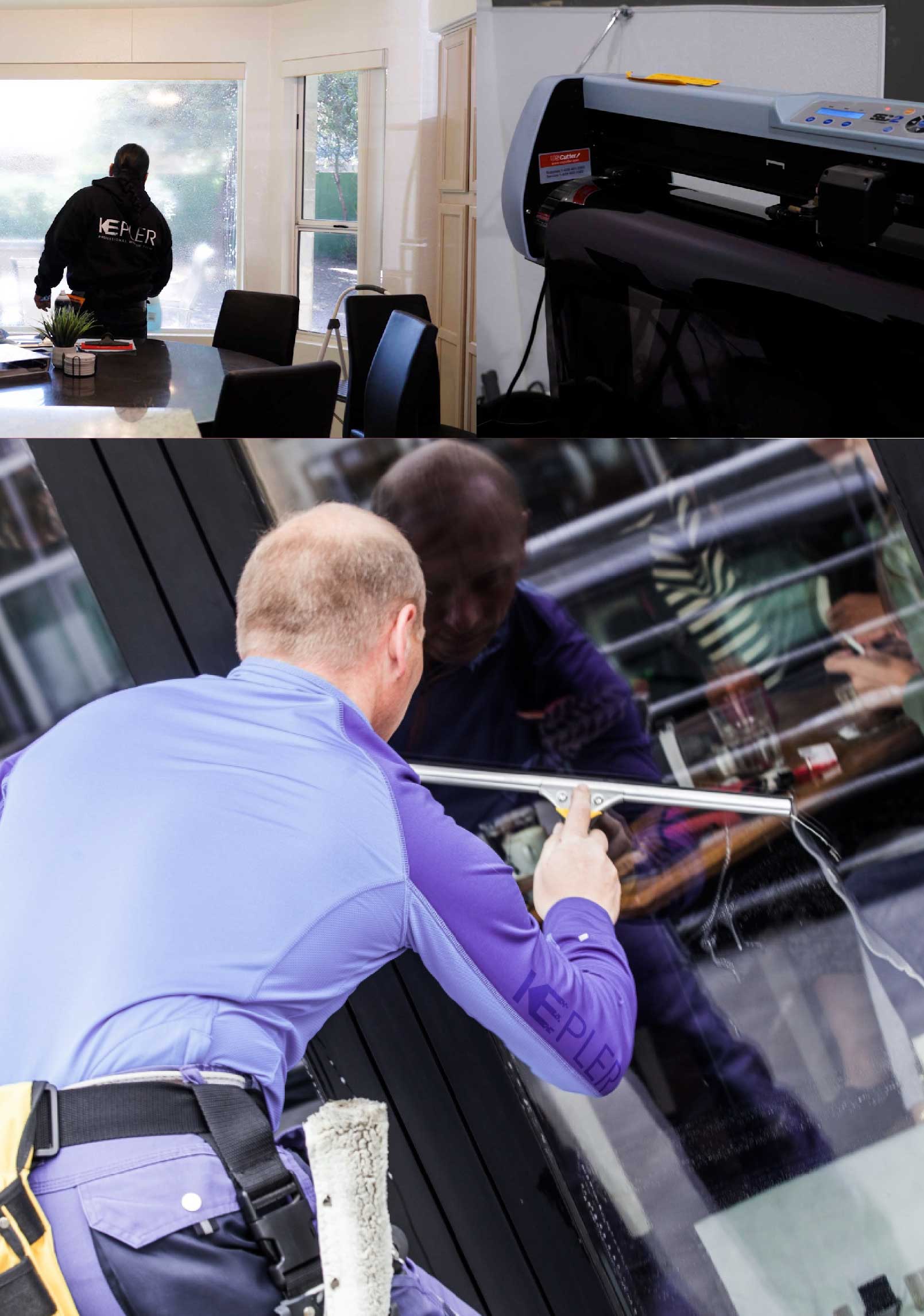 Kepler Expert Applying Anti-Graffiti Window Film to a Boynton Beach Shop Front