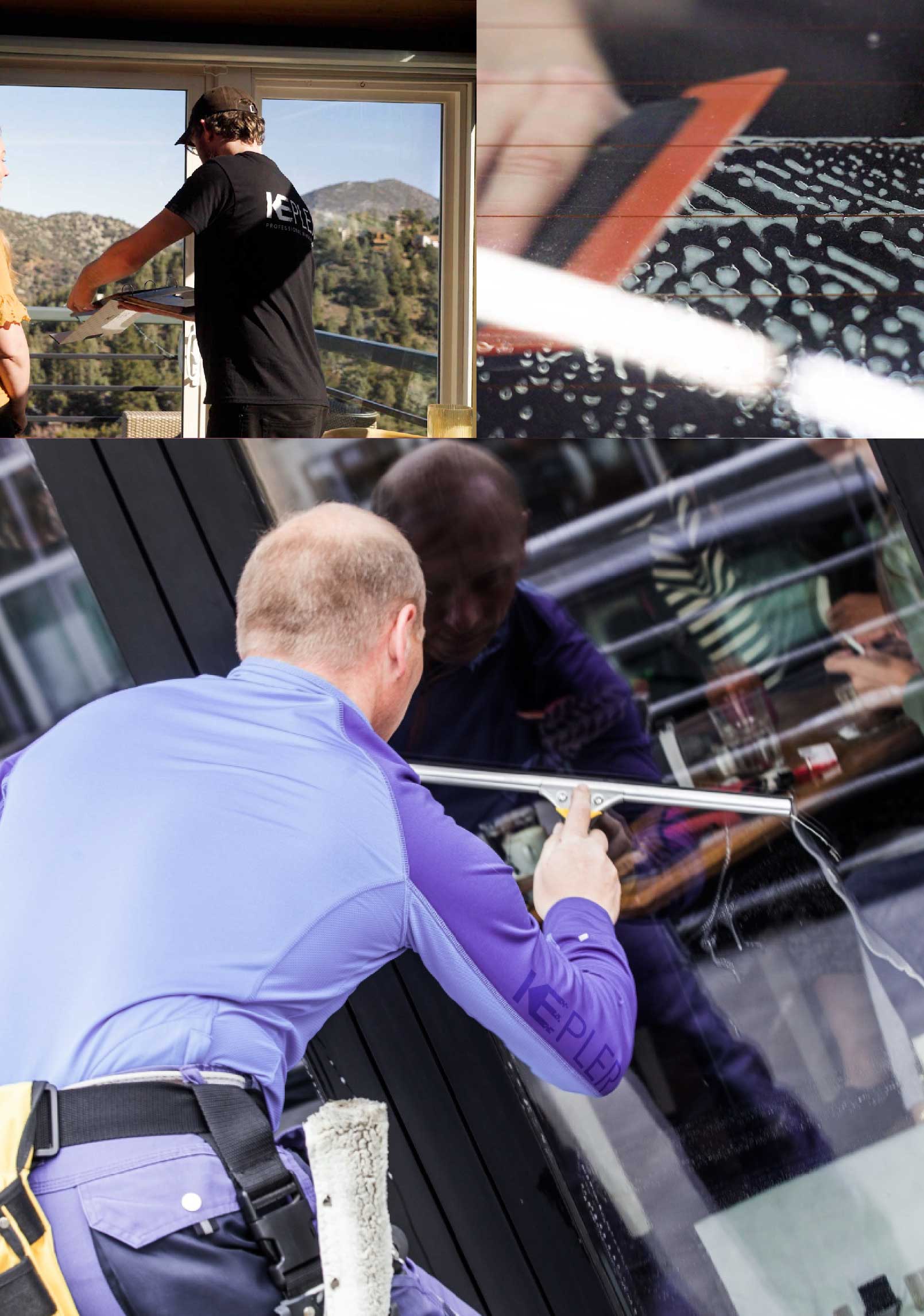 Kepler Skilled Applying Anti-Graffiti Window Film to a Moorhead Shop Front