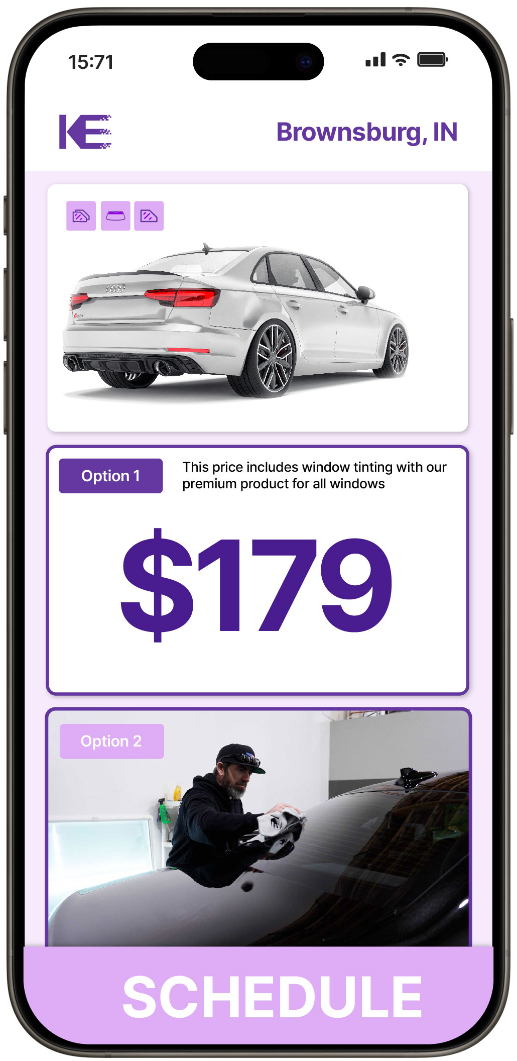 View Competitive Car Window Tinting Rates in Brownsburg, Indiana