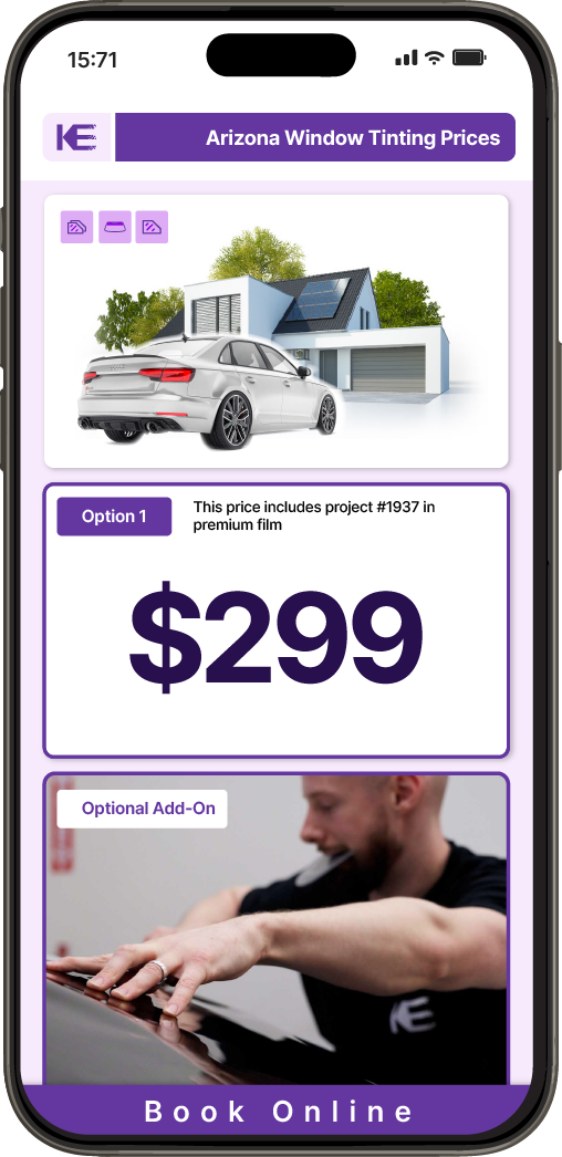 View Competitive Car Window Tinting Prices in Arizona