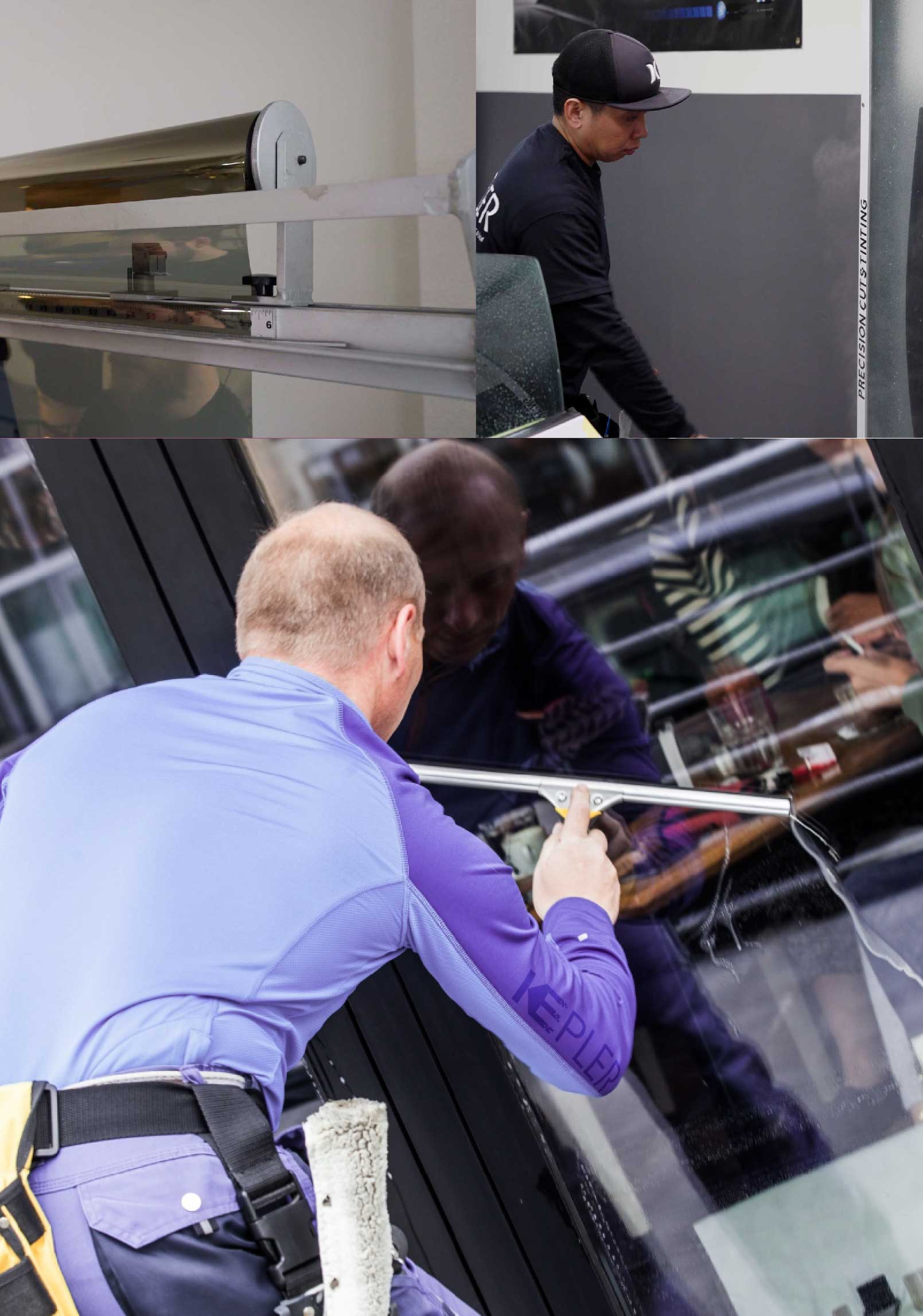 Kepler Expert Applying Anti-Graffiti Window Film to a Brunswick Shop Front