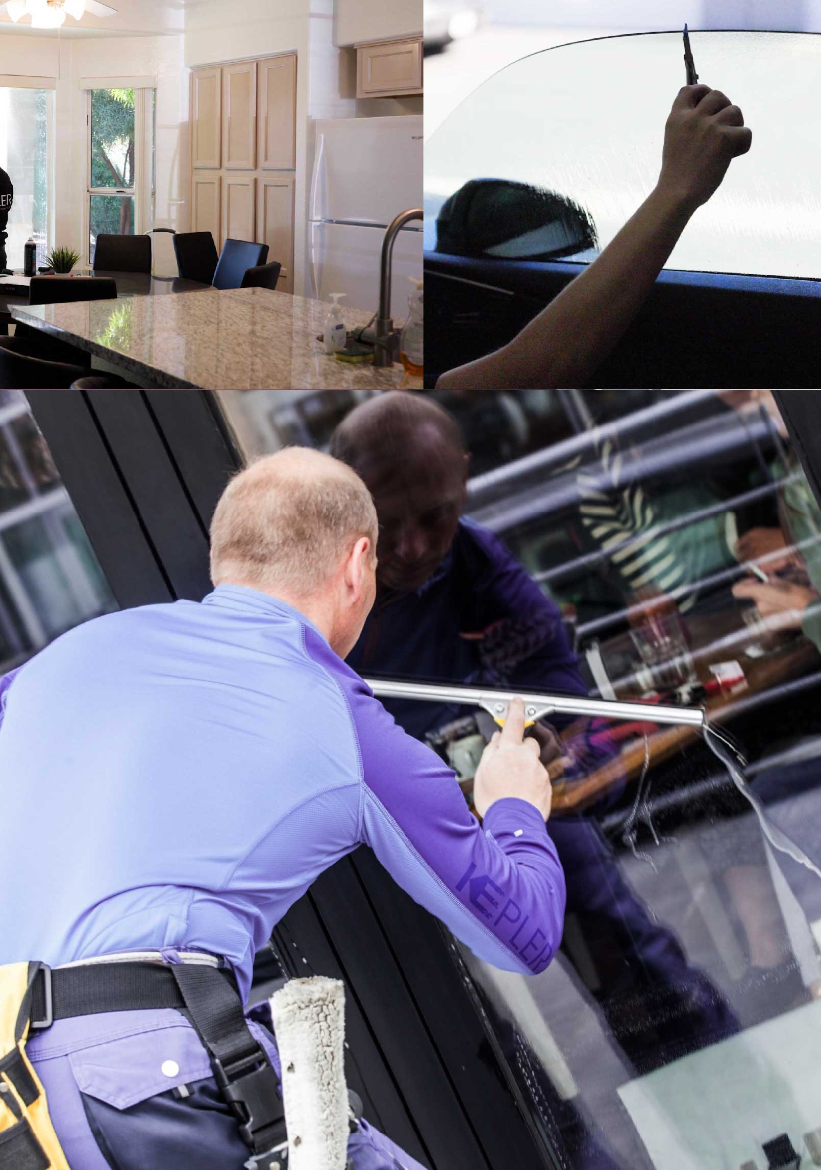 Kepler Skilled Applying Anti-Graffiti Window Film to a Burnsville Shop Front
