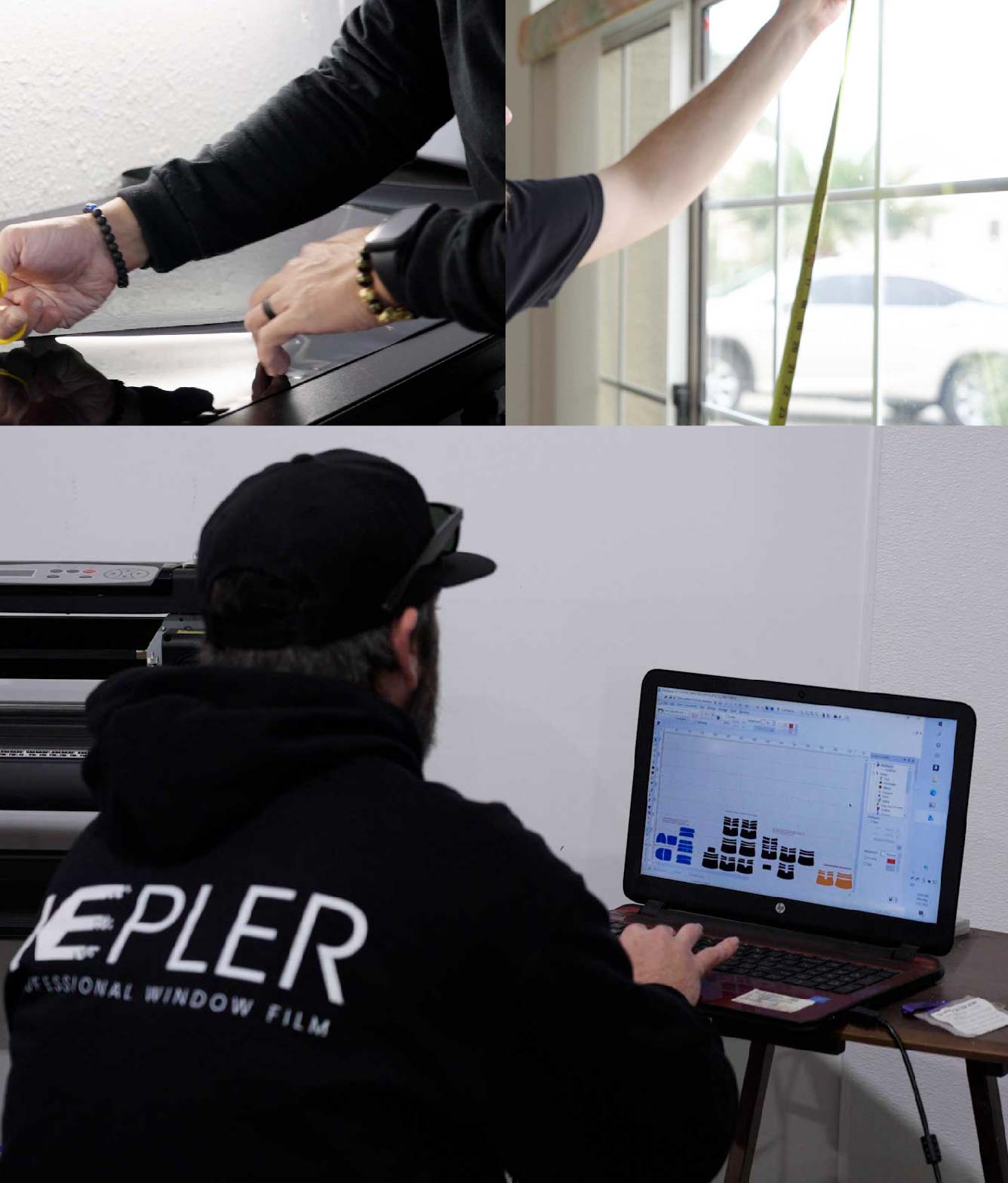Ceramic Window Tinting Expert Cutting Film in Alexandria, Virginia