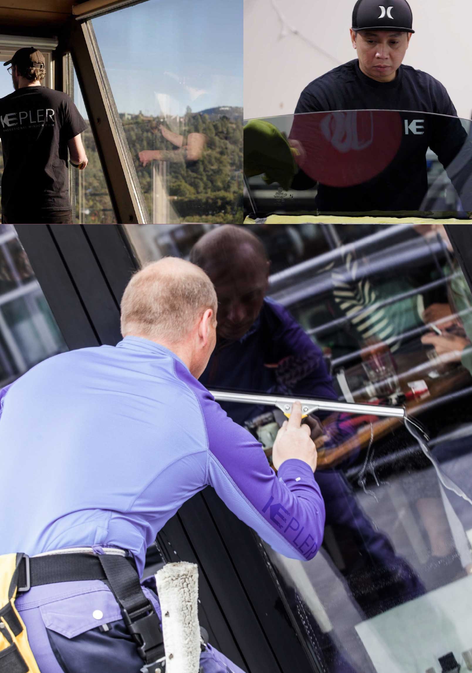 Kepler Skilled Applying Anti-Graffiti Window Film to a Merrifield Shop Front