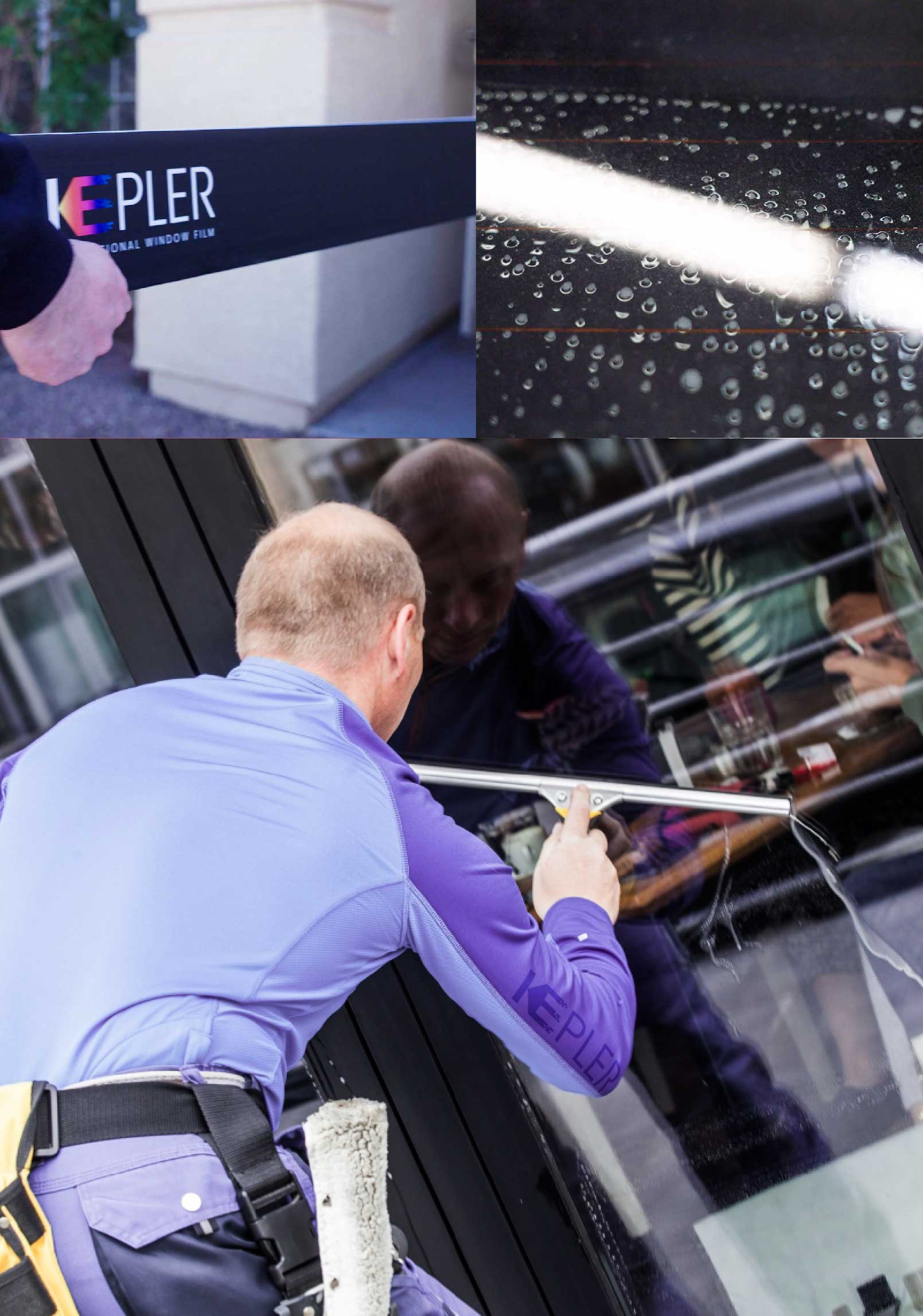 Kepler Expert Applying Anti-Graffiti Window Film to a Winchester Shop Front