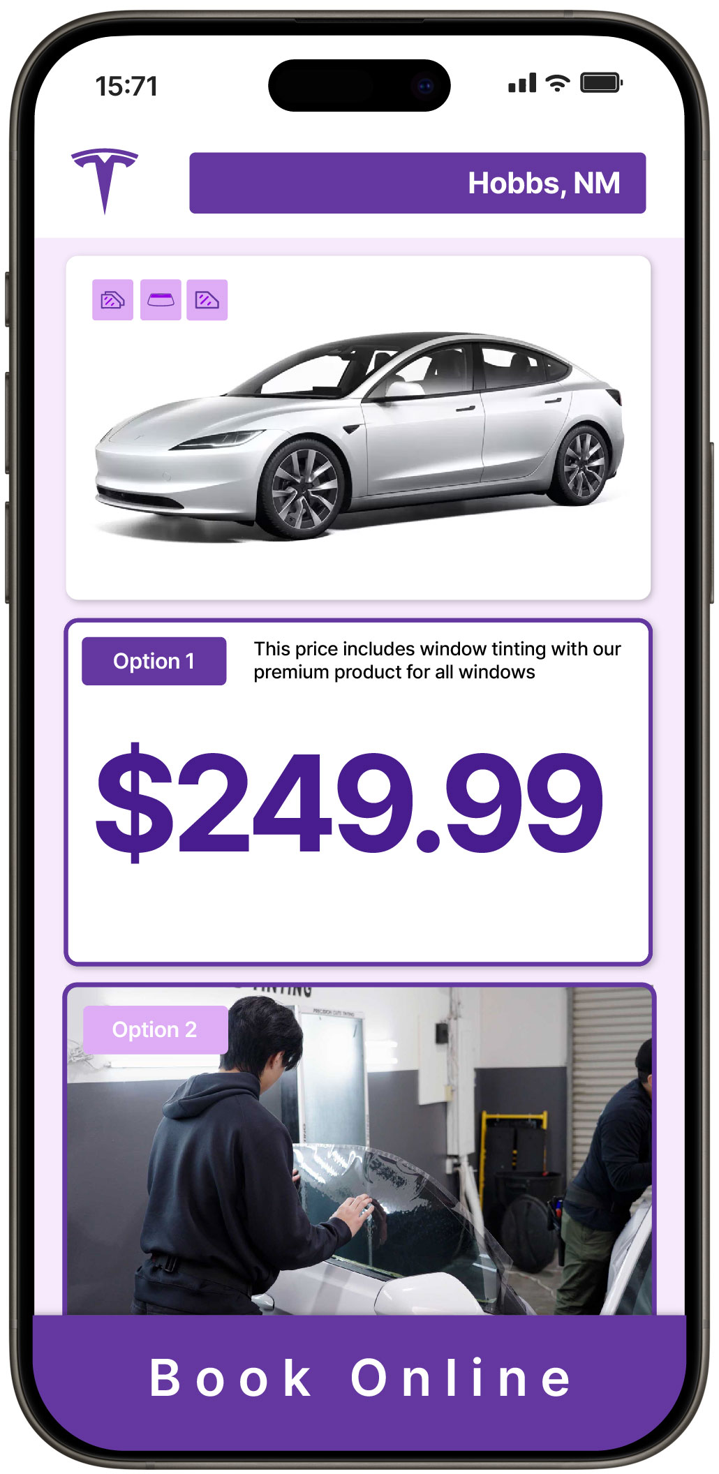 View Reasonable Tesla Window Tinting Prices in Hobbs, New Mexico