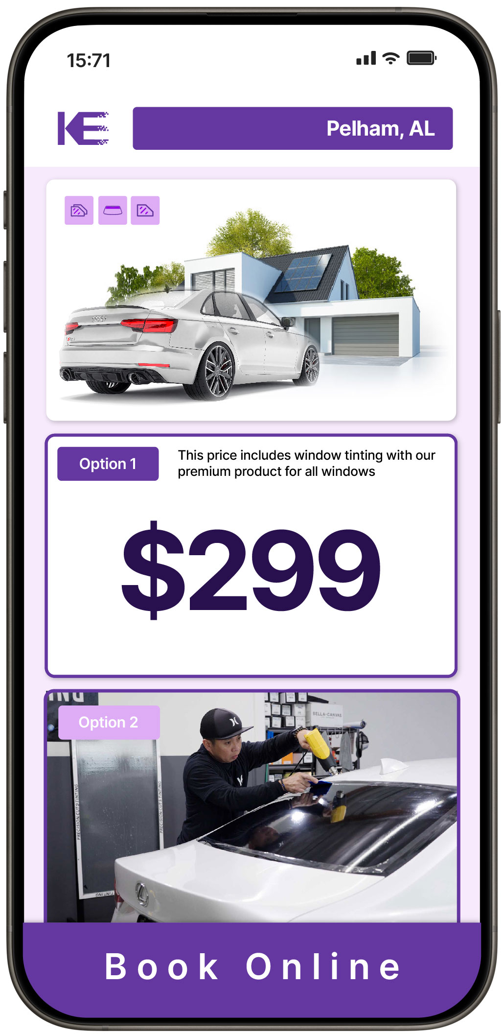 View Affordable Tesla Window Tinting Rates in Northport, Alabama