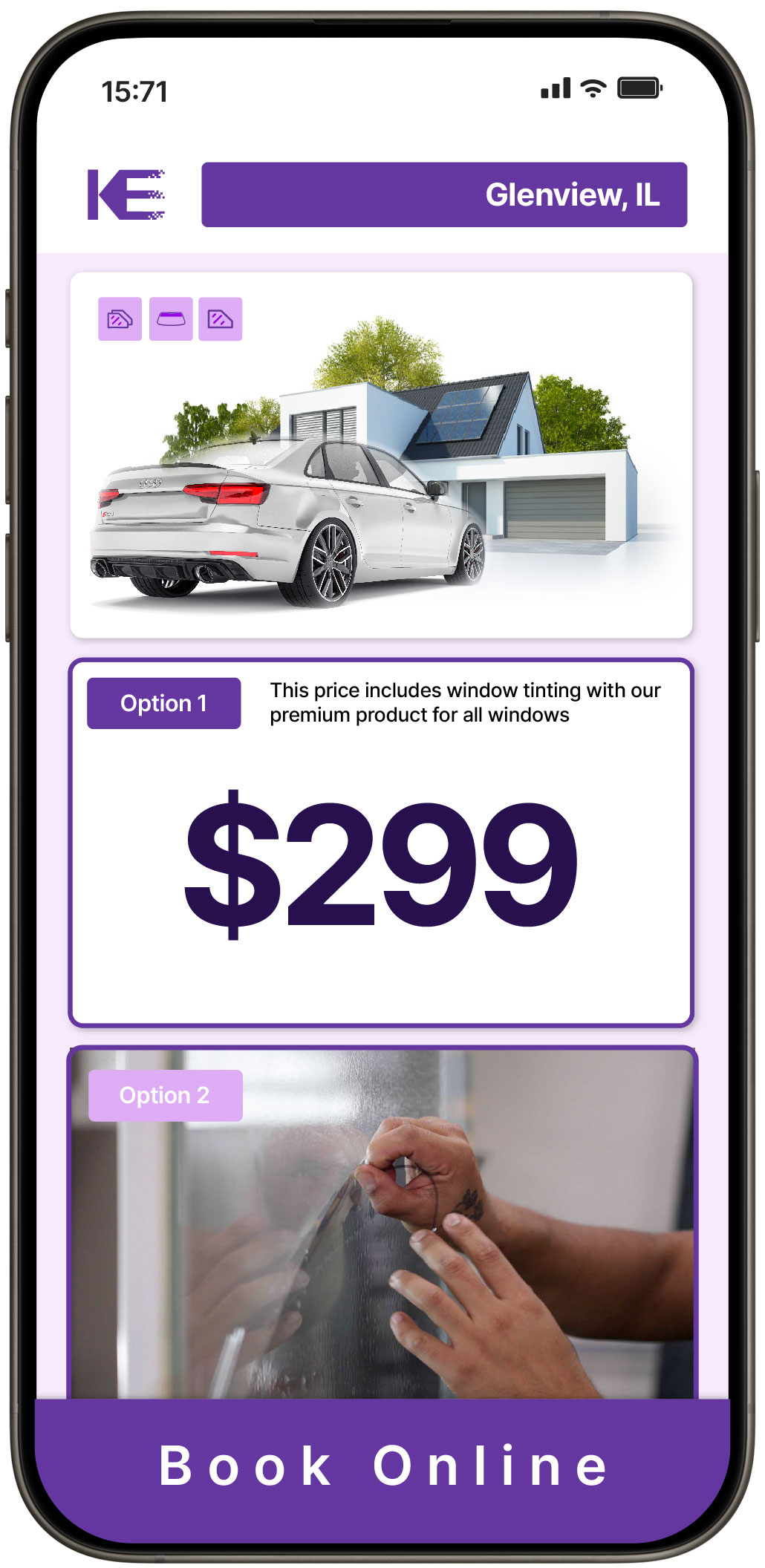 View Reasonable Tesla Window Tinting Prices in Wheeling, Illinois