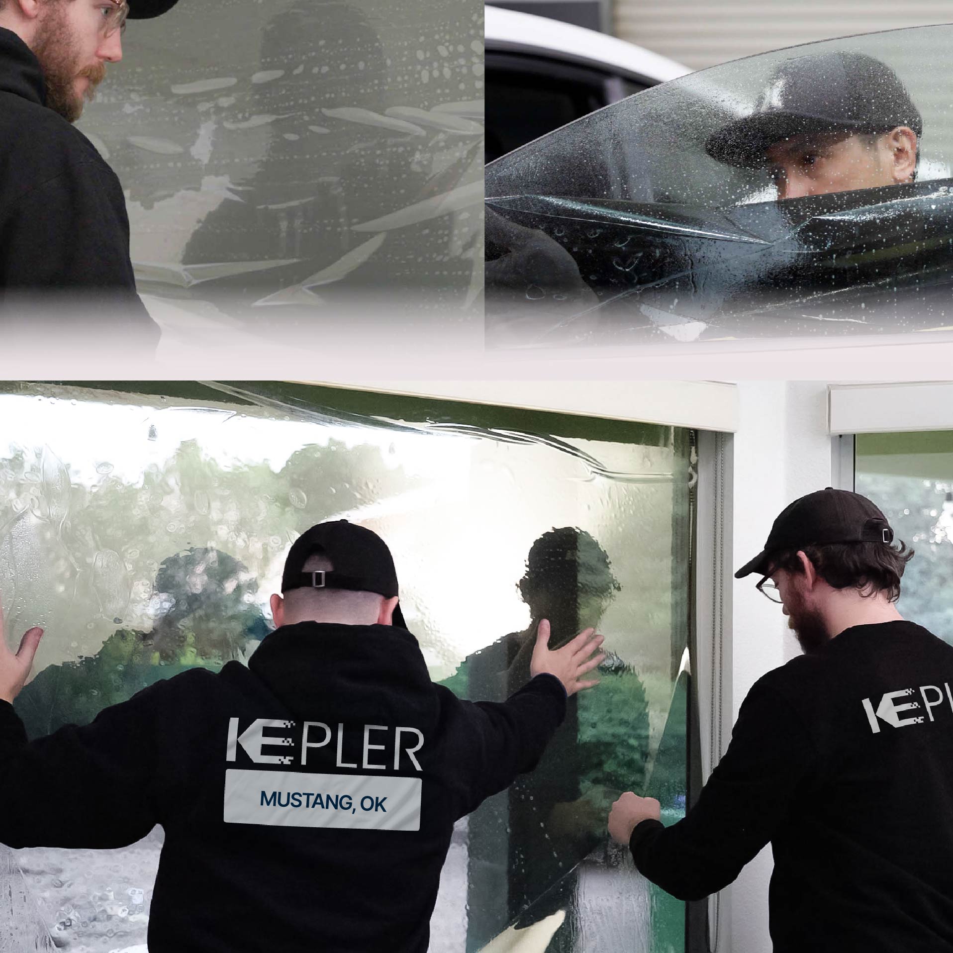 Kepler Specialist Performing Commercial Window Tinting in Mustang Mustang