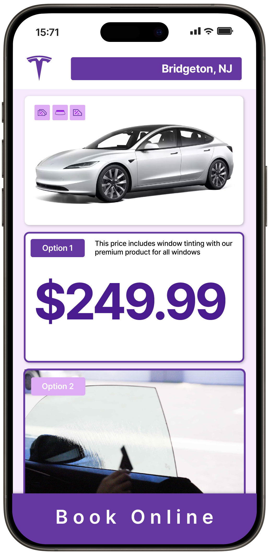View Affordable Tesla Window Tinting Rates in Bridgeton, New Jersey