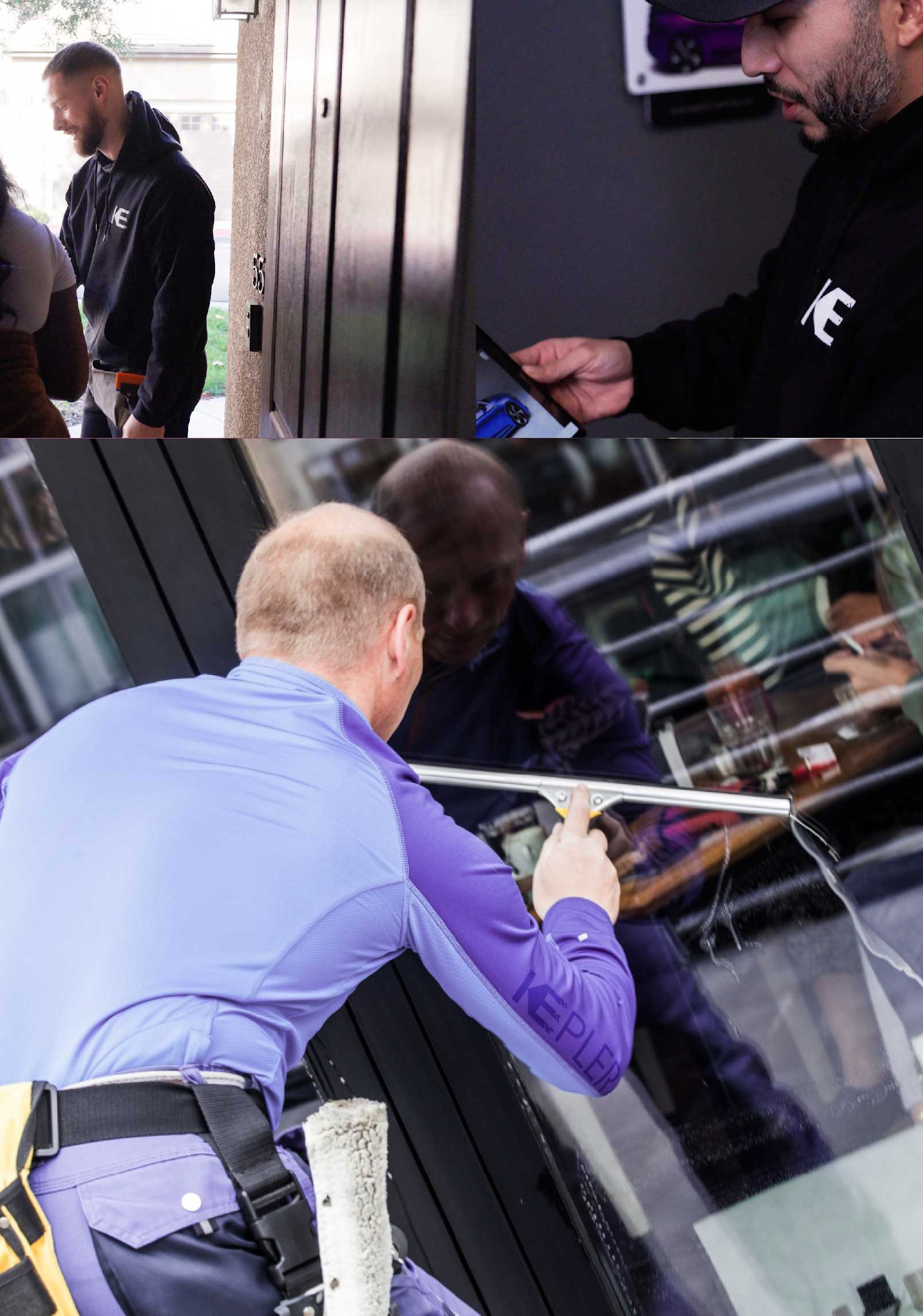 Kepler Expert Applying Anti-Graffiti Window Film to a Louisville Shop Front