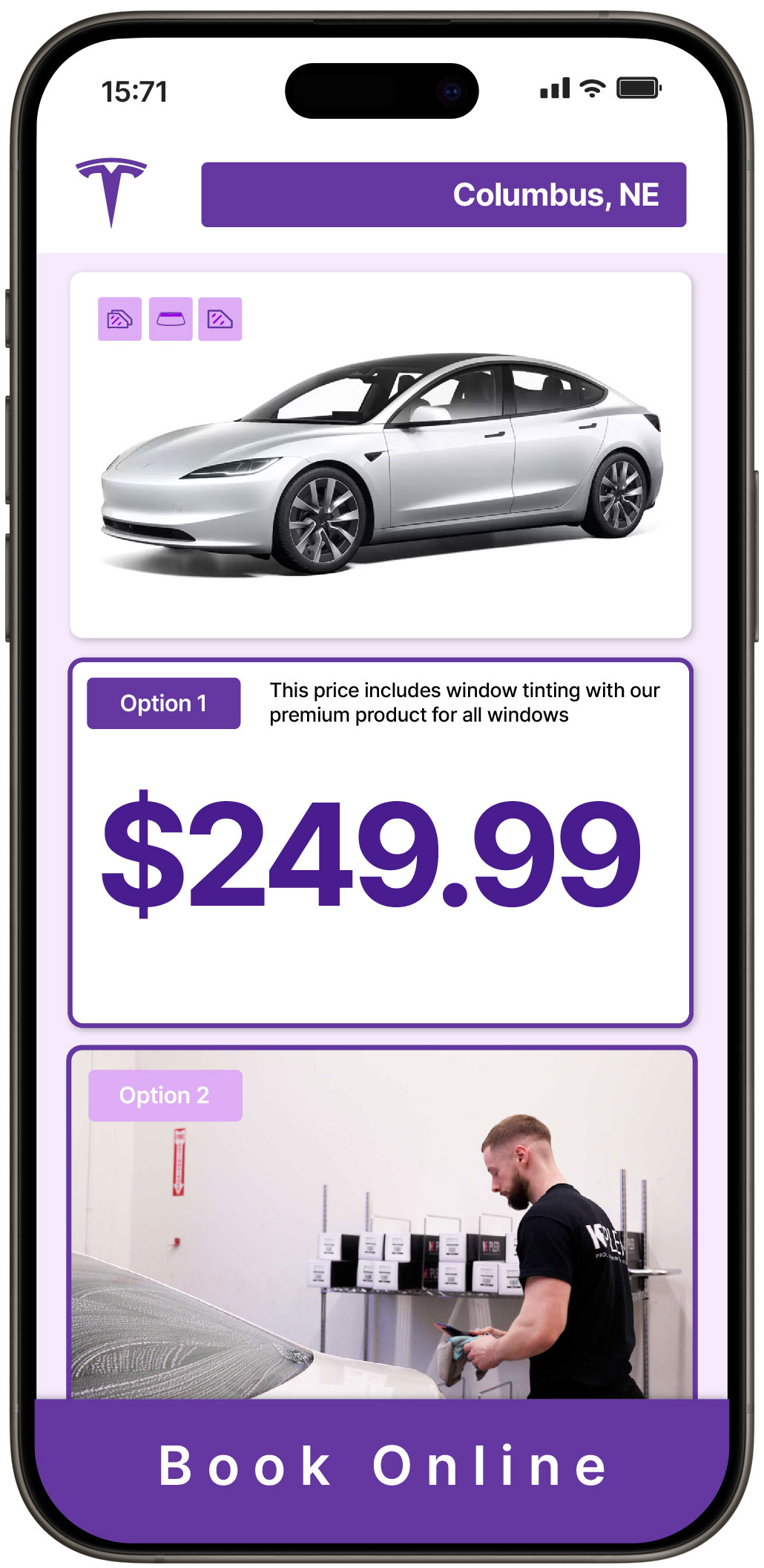 View Reasonable Tesla Window Tinting Costs in Columbus, Nebraska