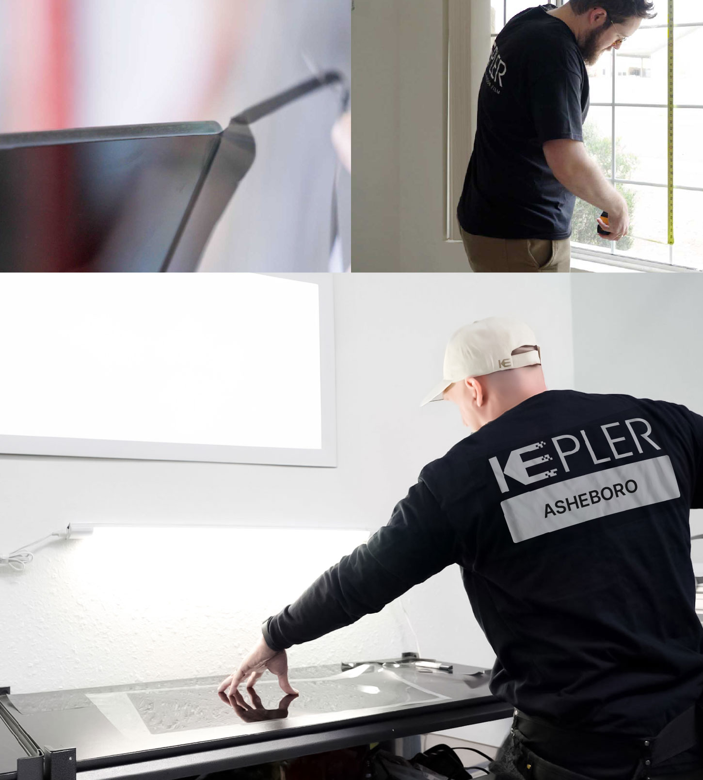 Window Tinting Specialist Cutting Film in Asheboro, North Carolina