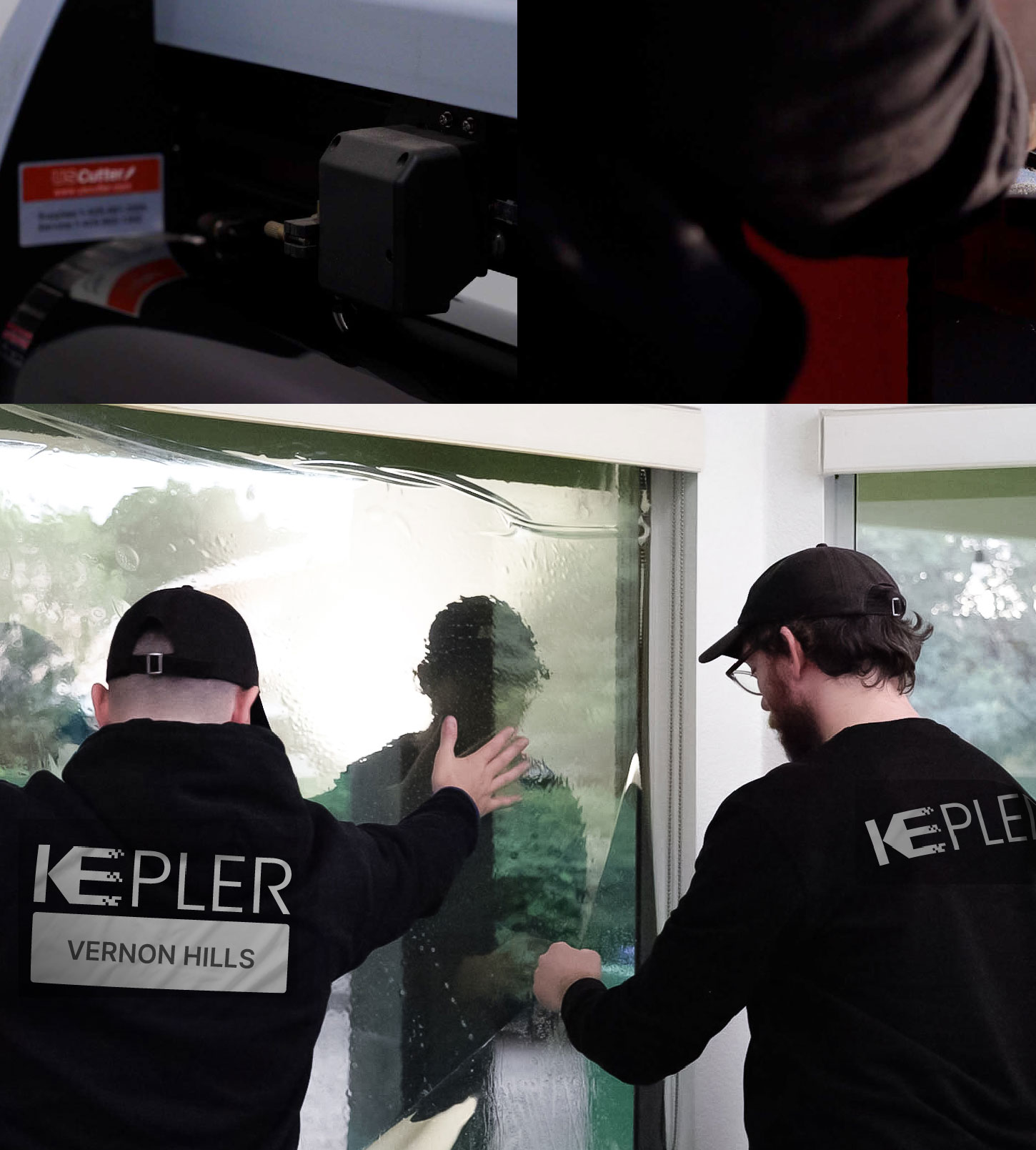 Kepler Technician Installing High-tech Window Tint to Home in Vernon Hills