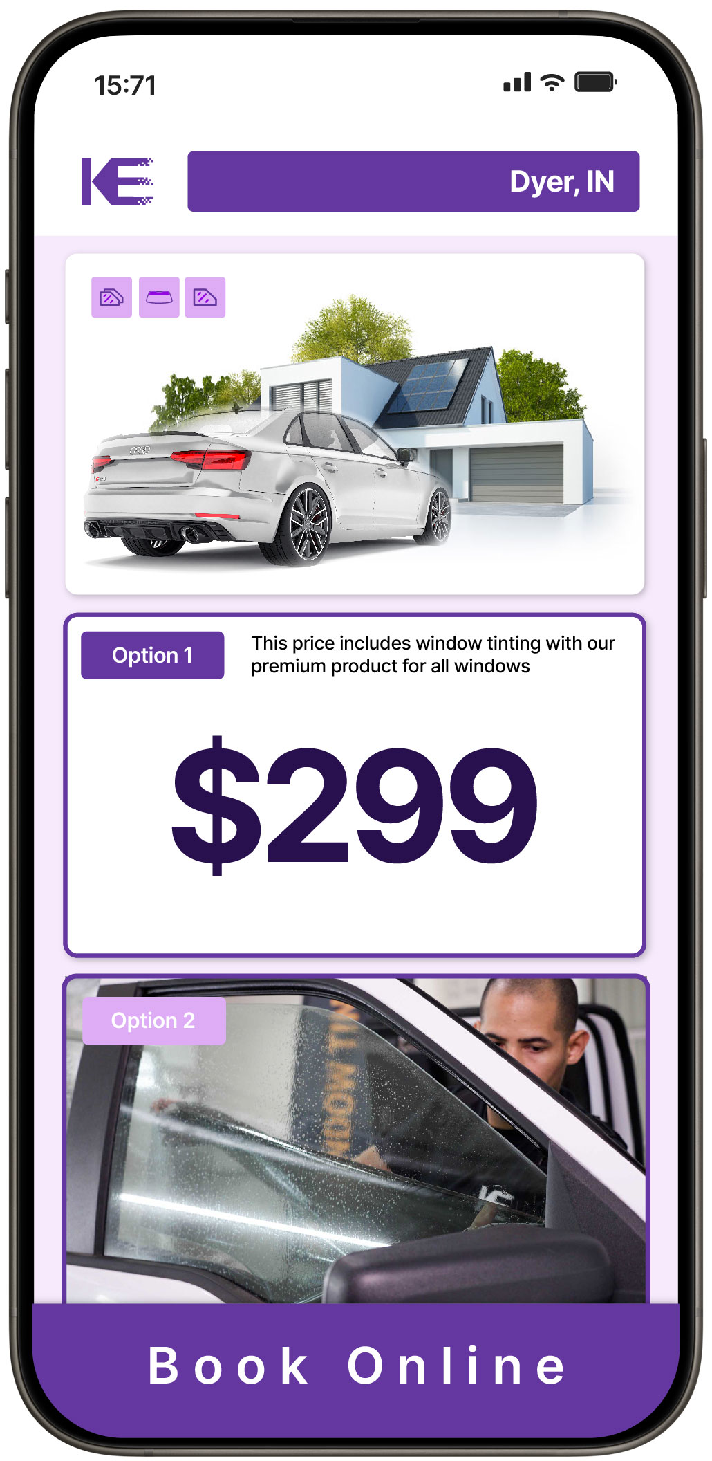 View Competitive Tesla Window Tinting Rates in Evansville, Indiana