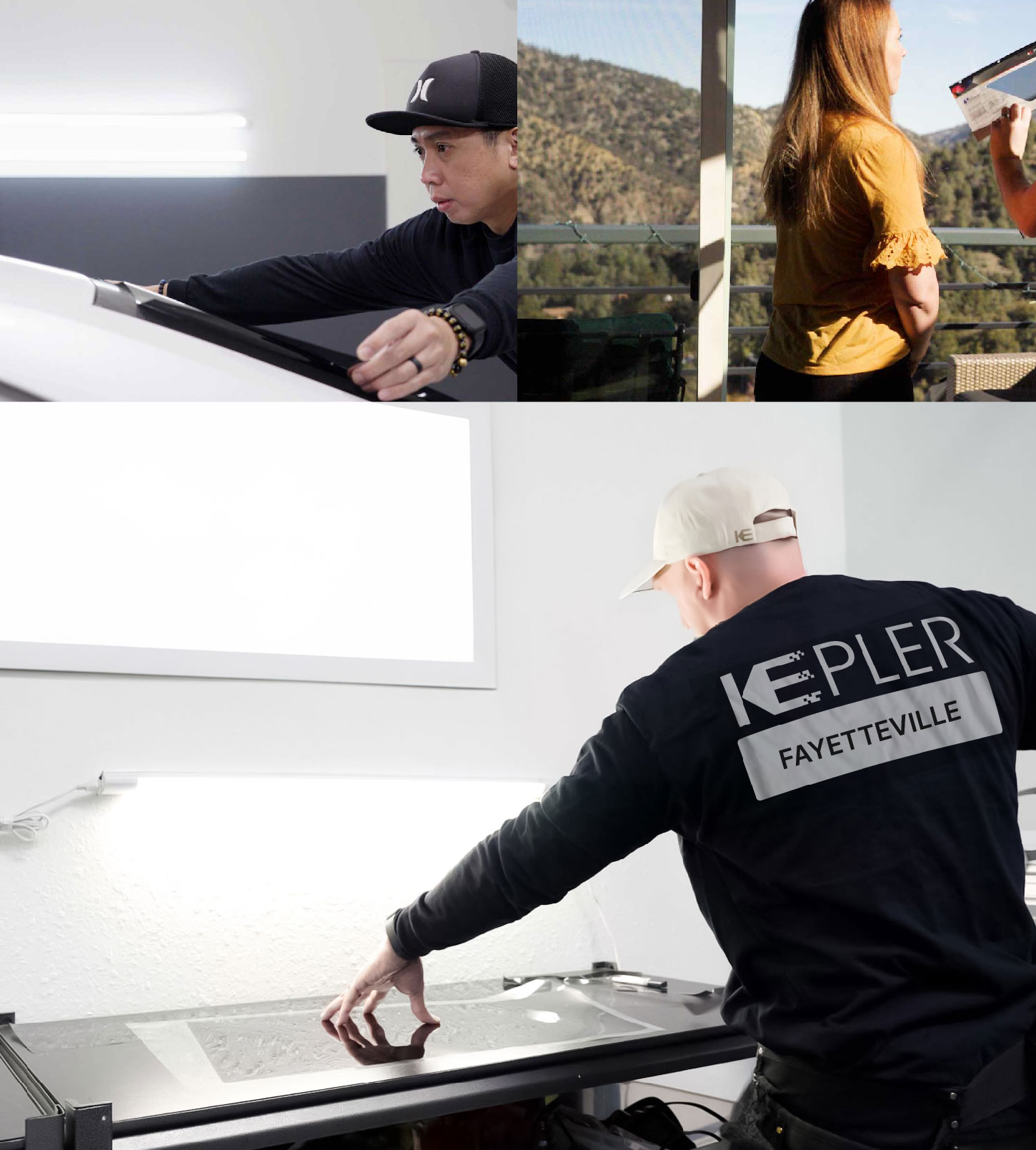 Window Tinting Specialist Cutting Film in Fayetteville, Arkansas