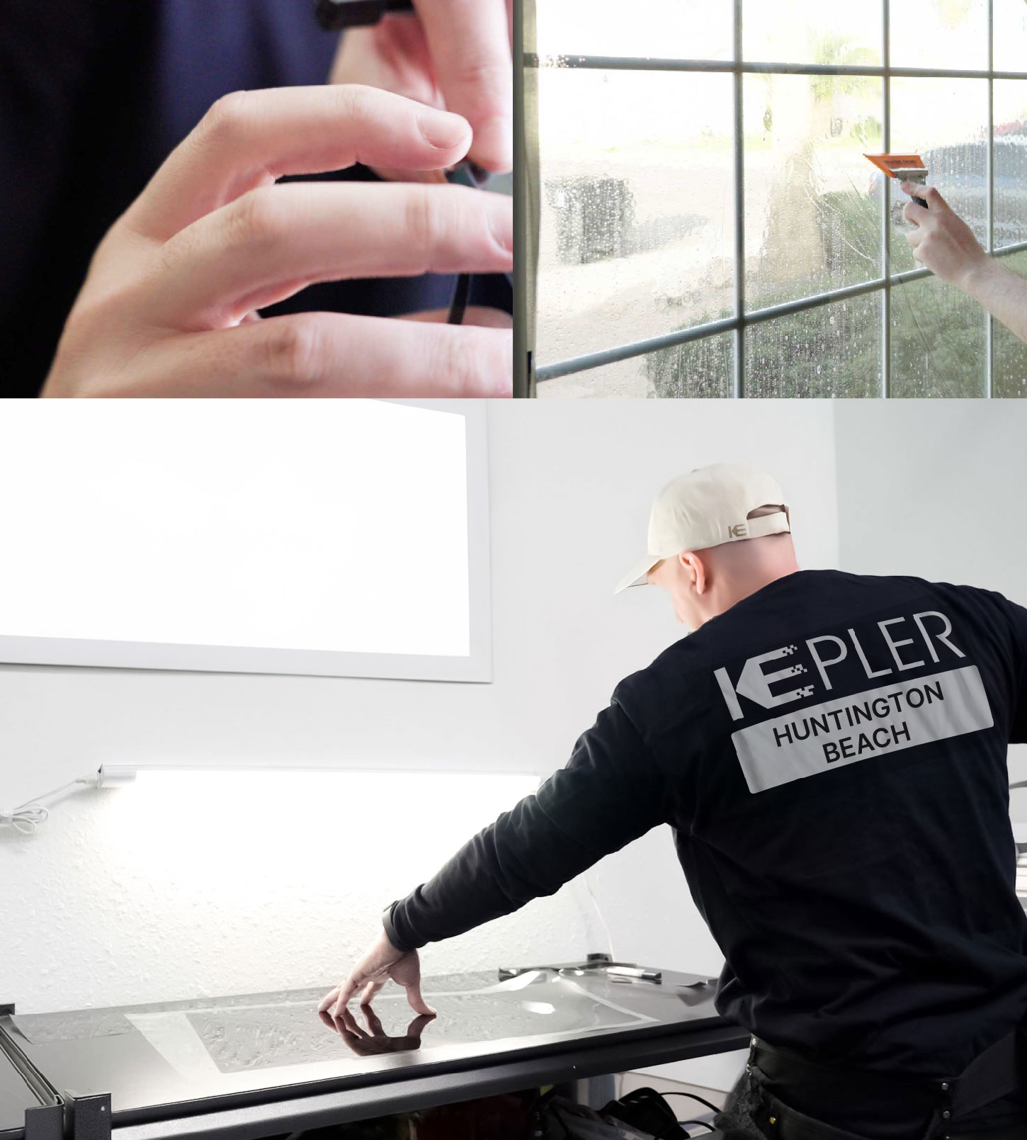 Window Tinting Specialist Cutting Film in Huntington Beach, California