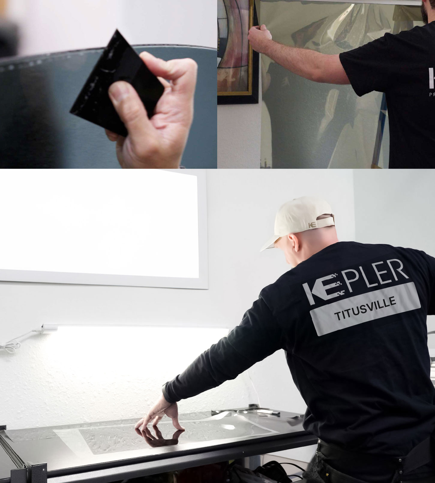 Window Tinting Specialist Cutting Film in Titusville, Florida