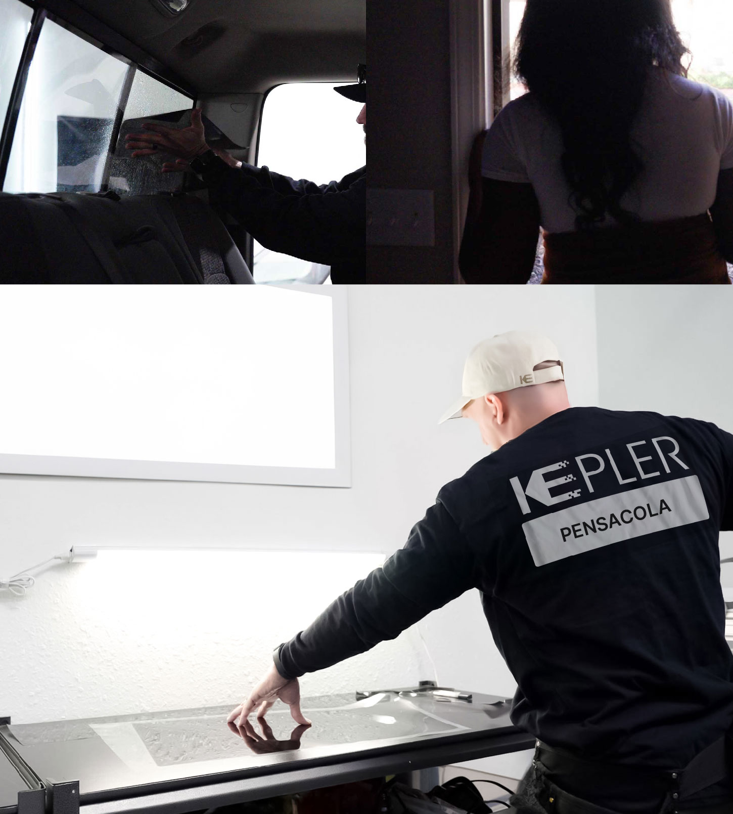 Window Tinting Specialist Cutting Film in Pensacola, Florida
