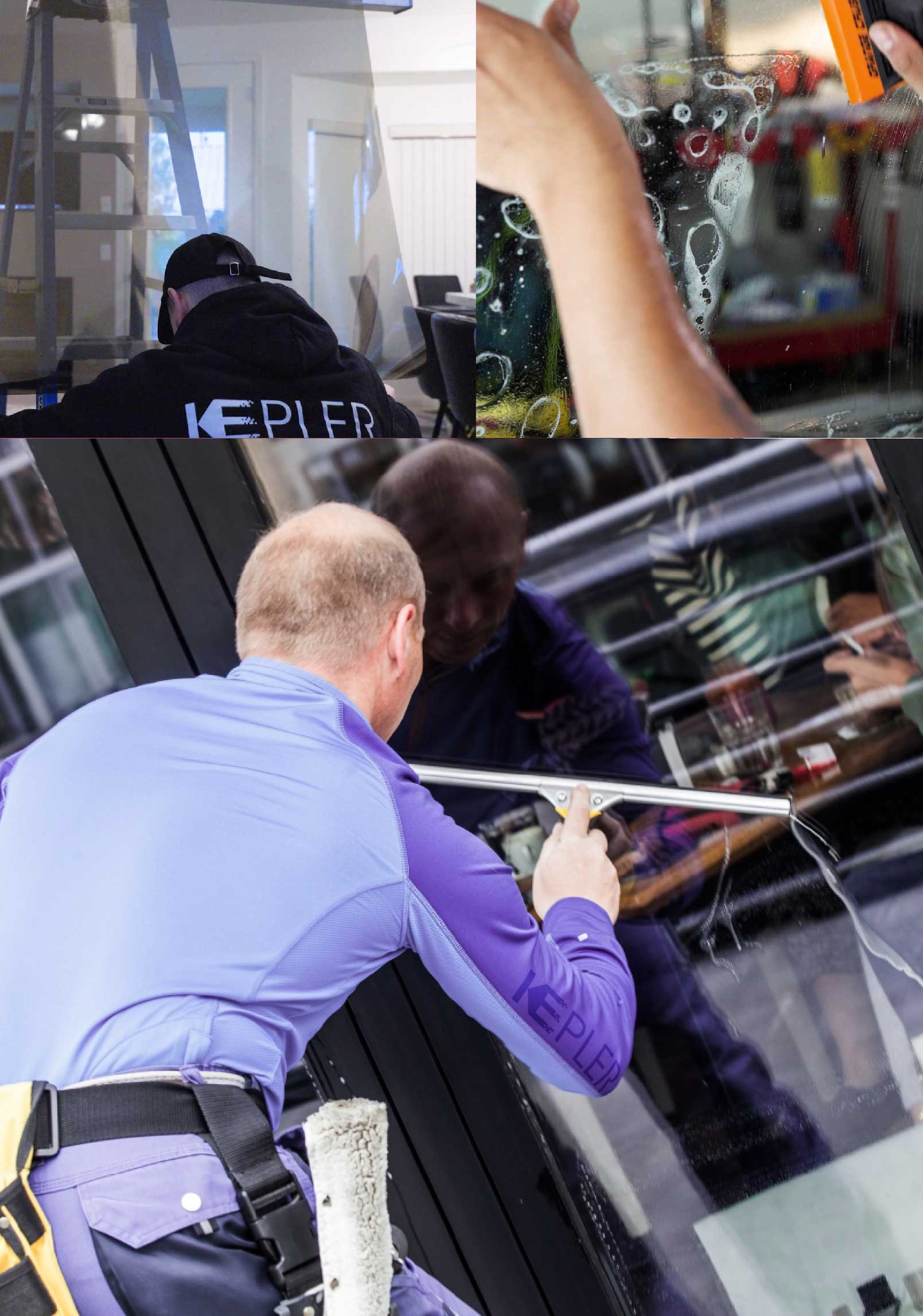 Kepler Professional Applying Anti-Graffiti Window Film to a Middletown Shop Front