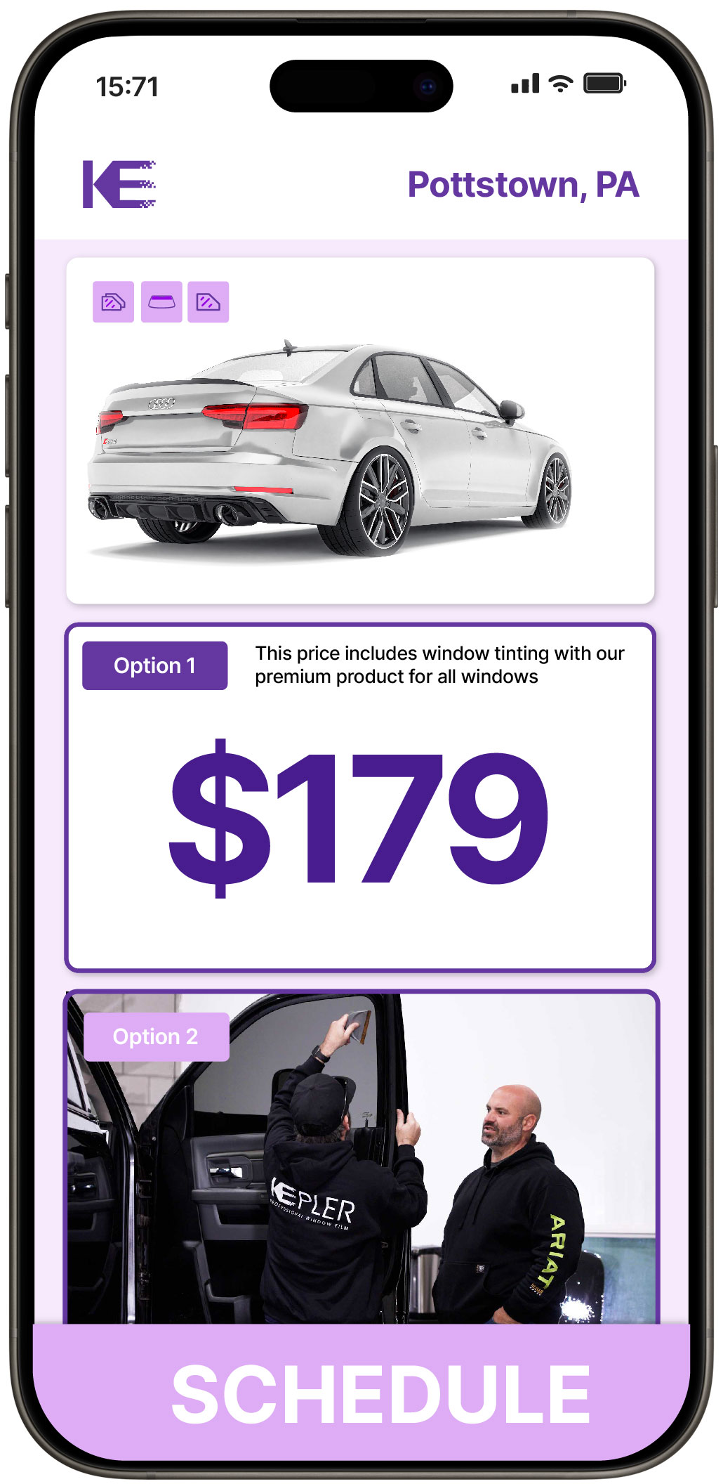 View Competitive Car Window Tinting Costs in Pottstown, Pennsylvania