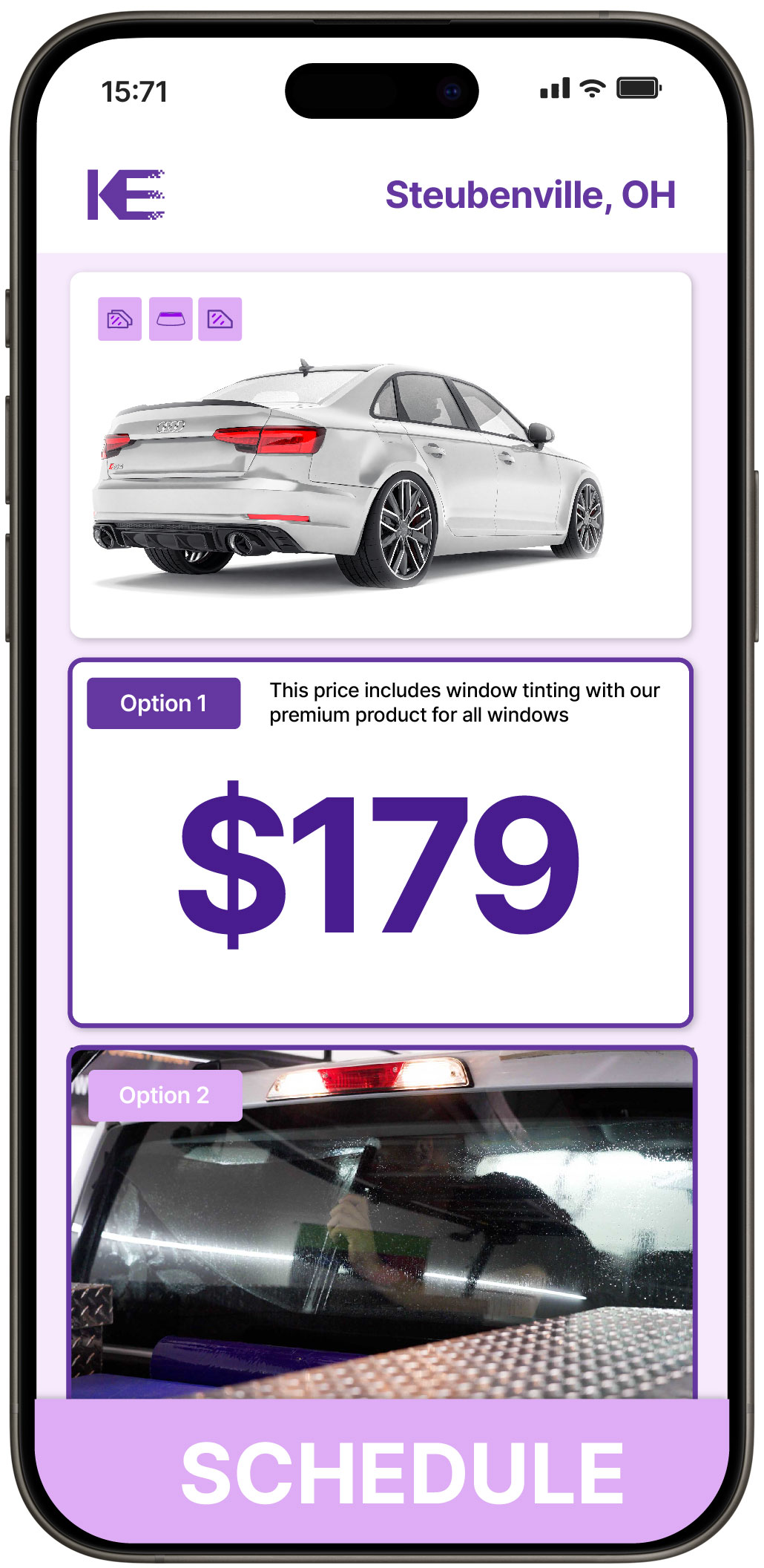 View Competitive Car Window Tinting Rates in Steubenville, Ohio