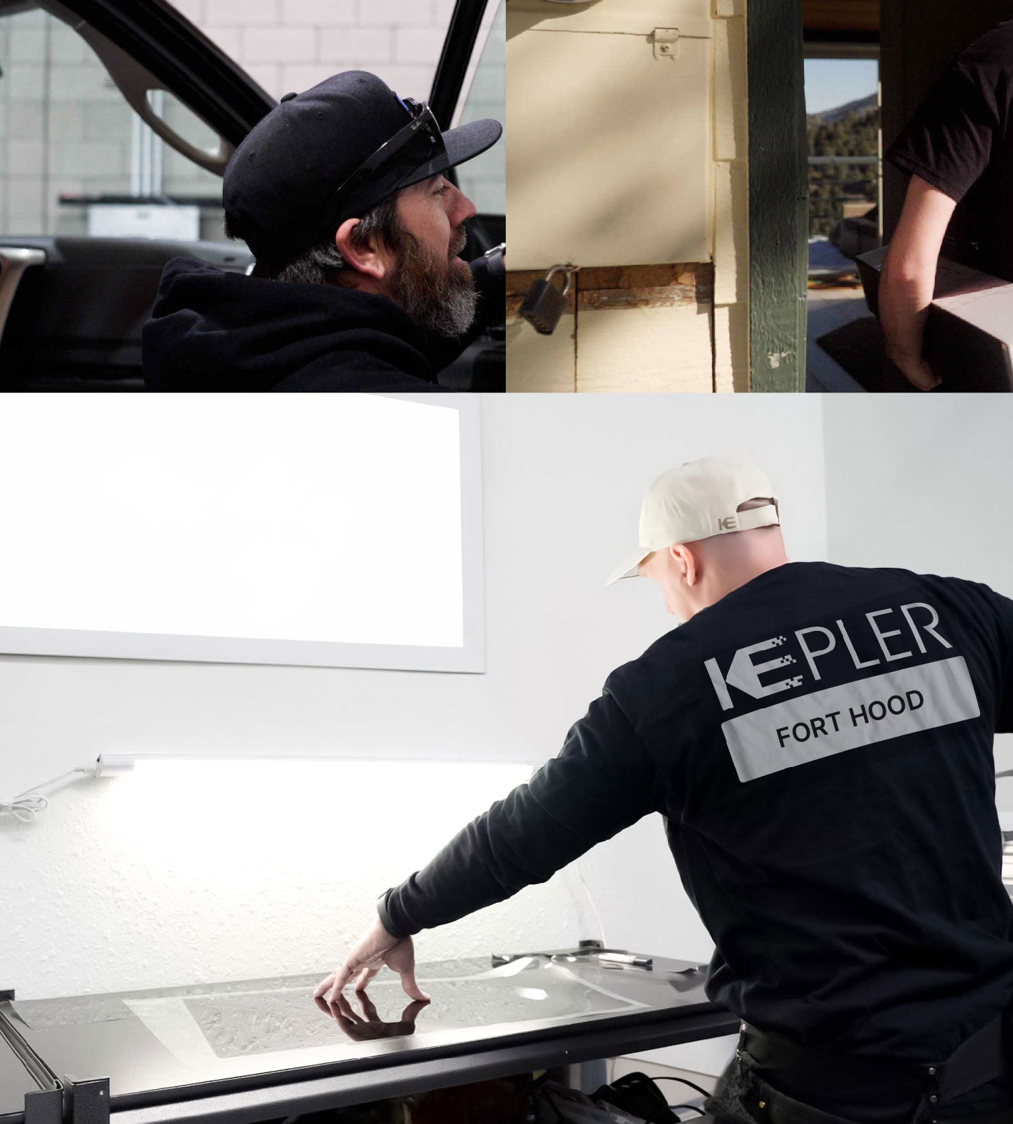 Window Tinting Specialist Cutting Film in Fort Hood, Texas